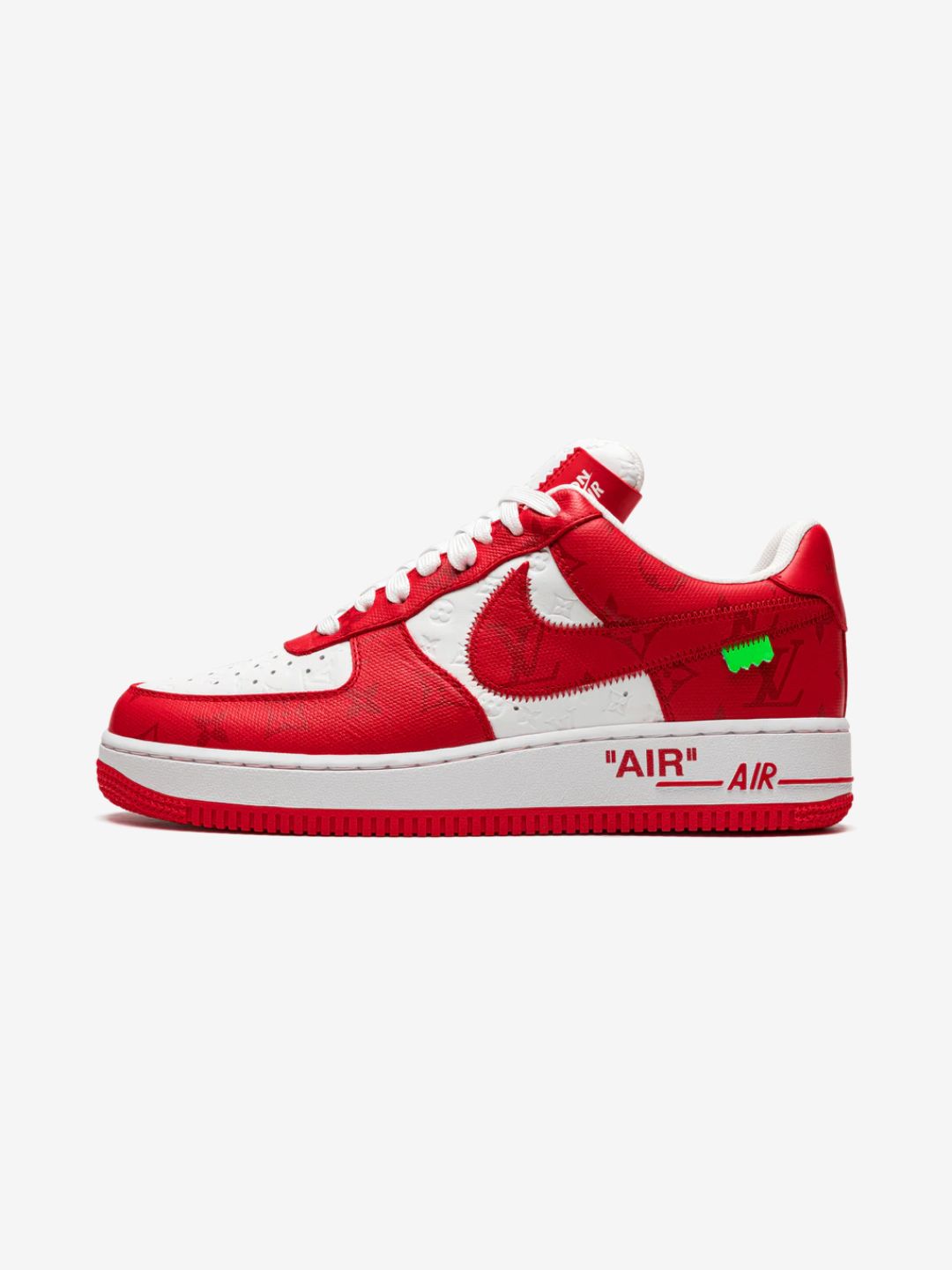 Louis Vuitton Nike Air Force 1 Low By Virgil Abloh White Red
