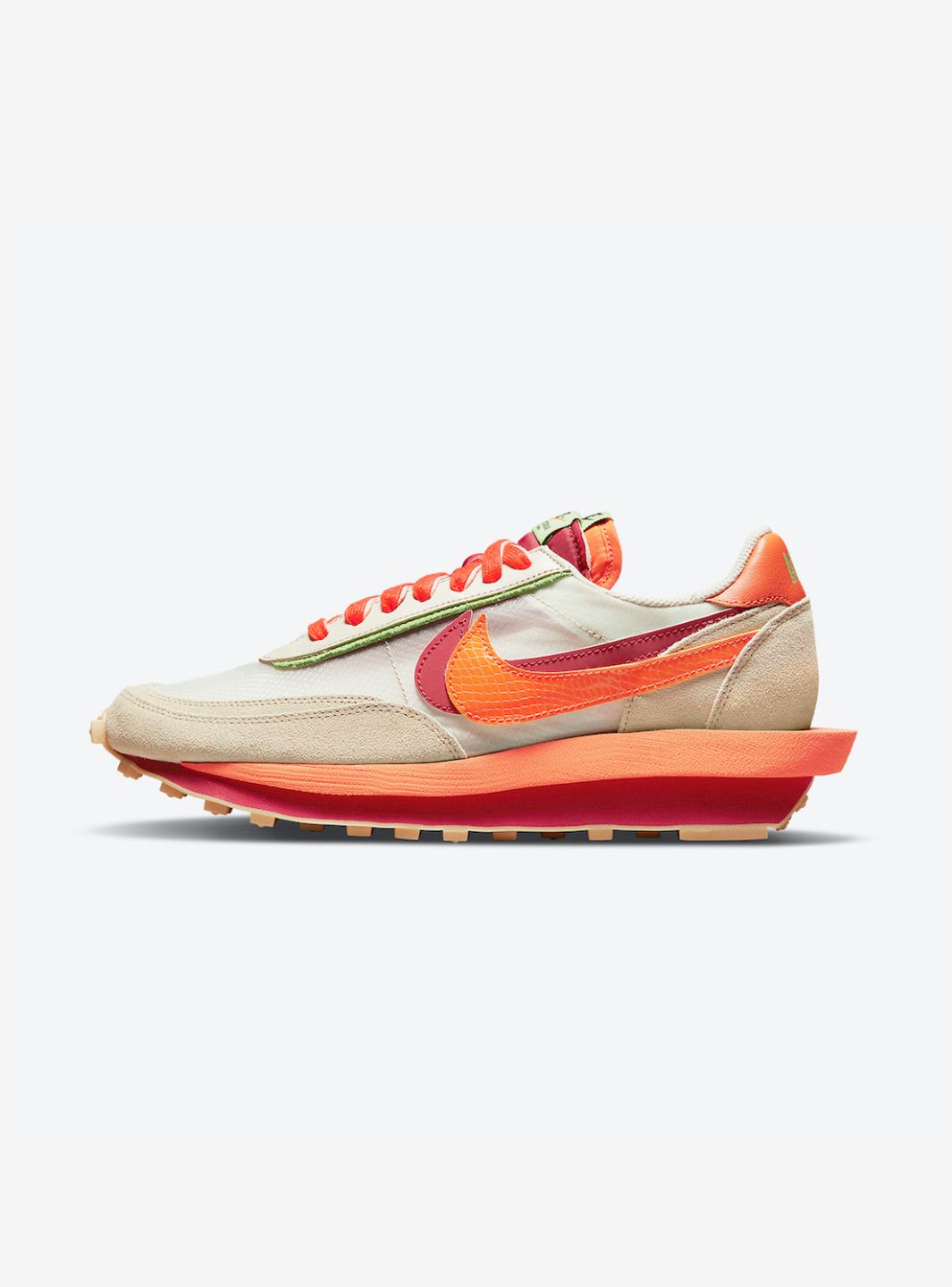 Nike LD Waffle Sacai CLOT Kiss of Death Net Orange Blaze