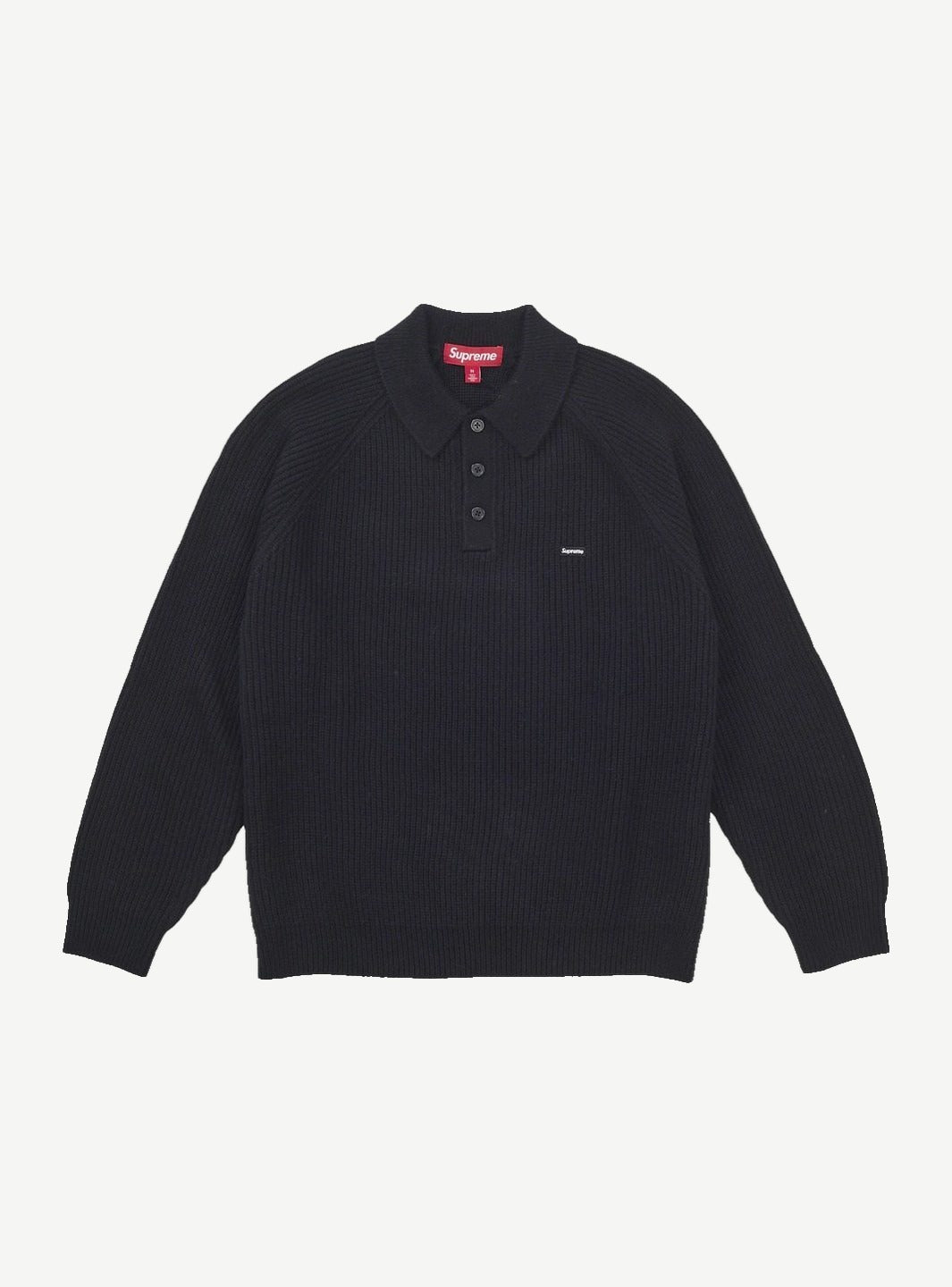 Supreme Small Box Polo Sweater (FW25) Black