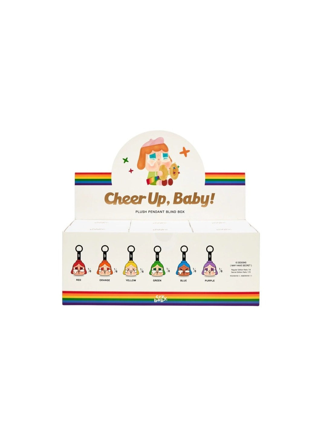 Pop Mart CRYBABY CHEER UP, BABY! Series Plush Pendant Sealed Case (6 Blind Box)