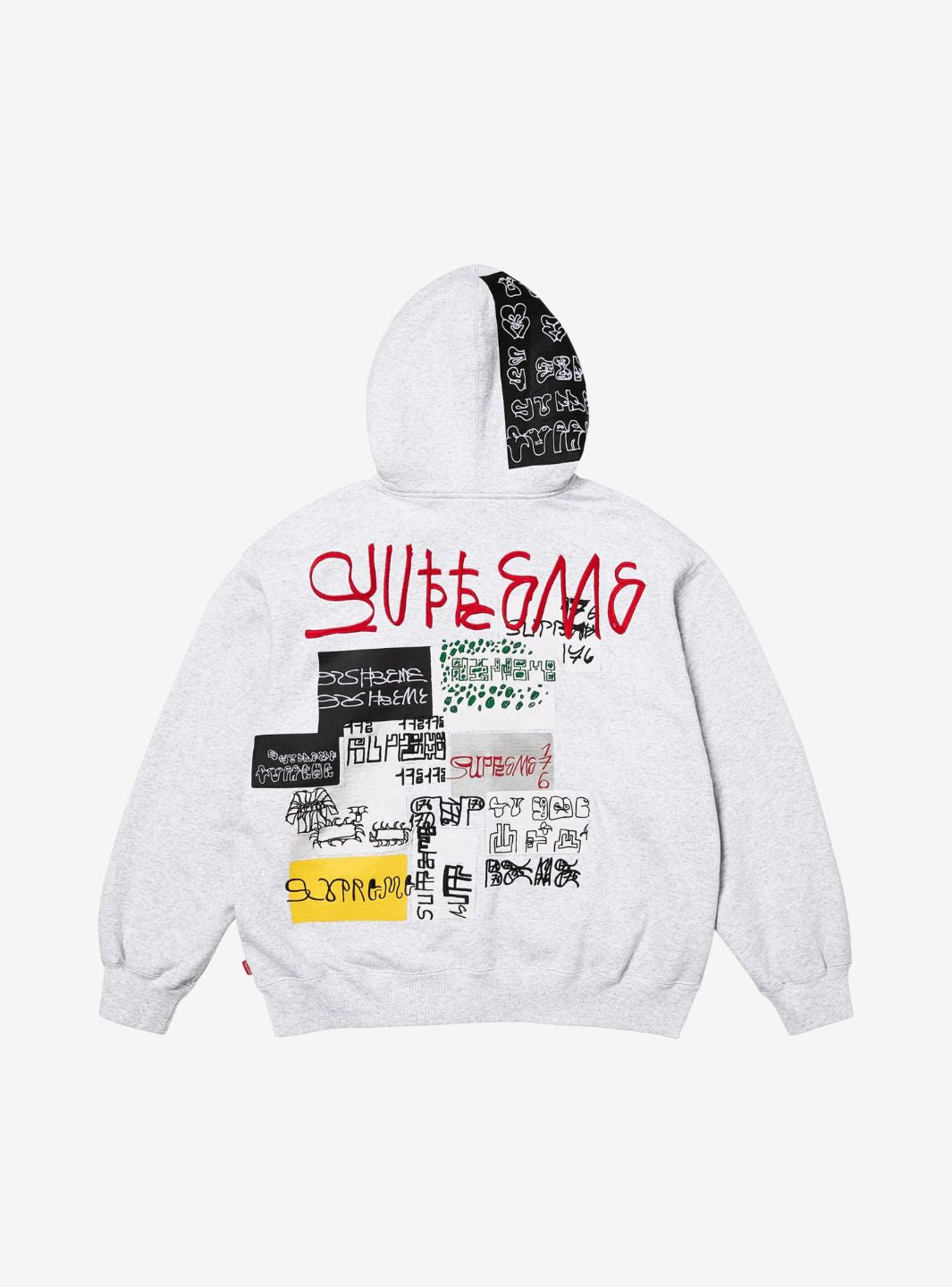 Supreme 176 Zip Up Hooded Sweatshirt Heather Grey
