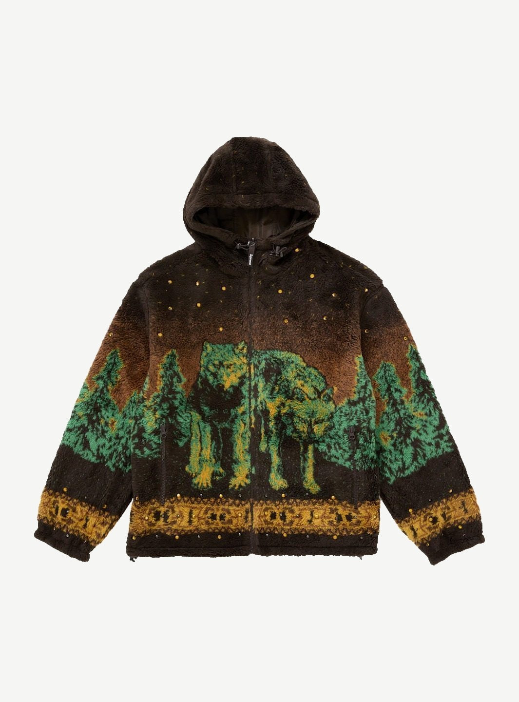 Supreme b.b. Simon Reversible Hooded Fleece Jacket Brown