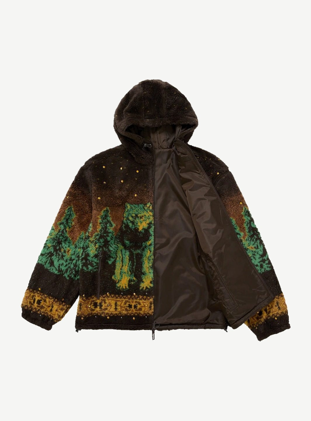 Supreme b.b. Simon Reversible Hooded Fleece Jacket Brown