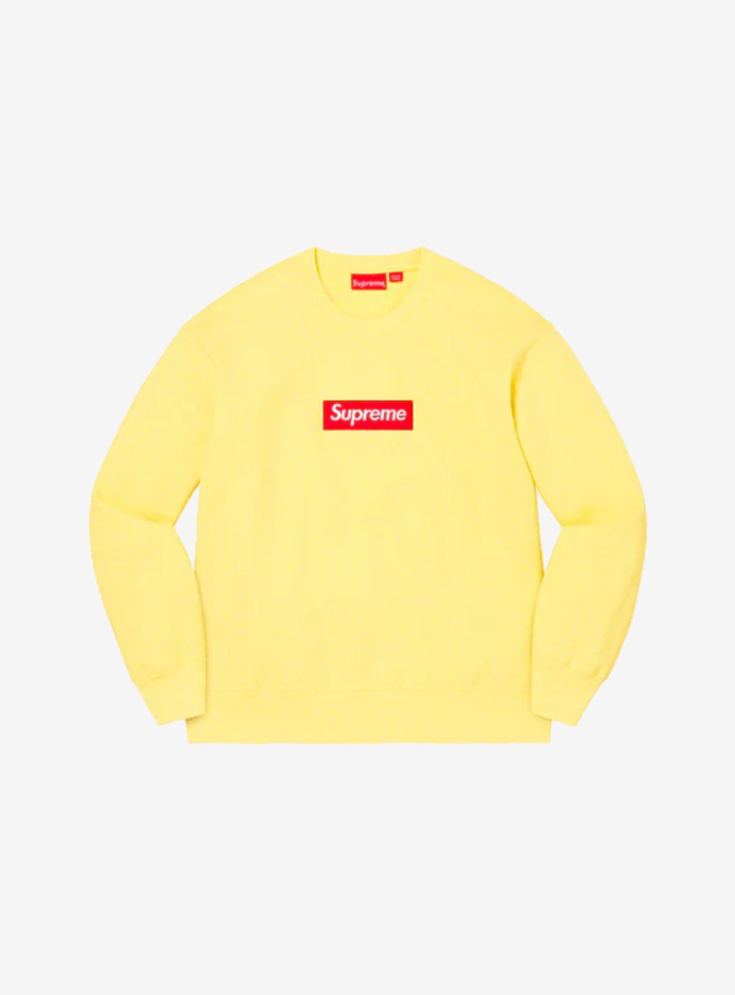 Supreme Box Logo Crewneck Pale Yellow (FW22)