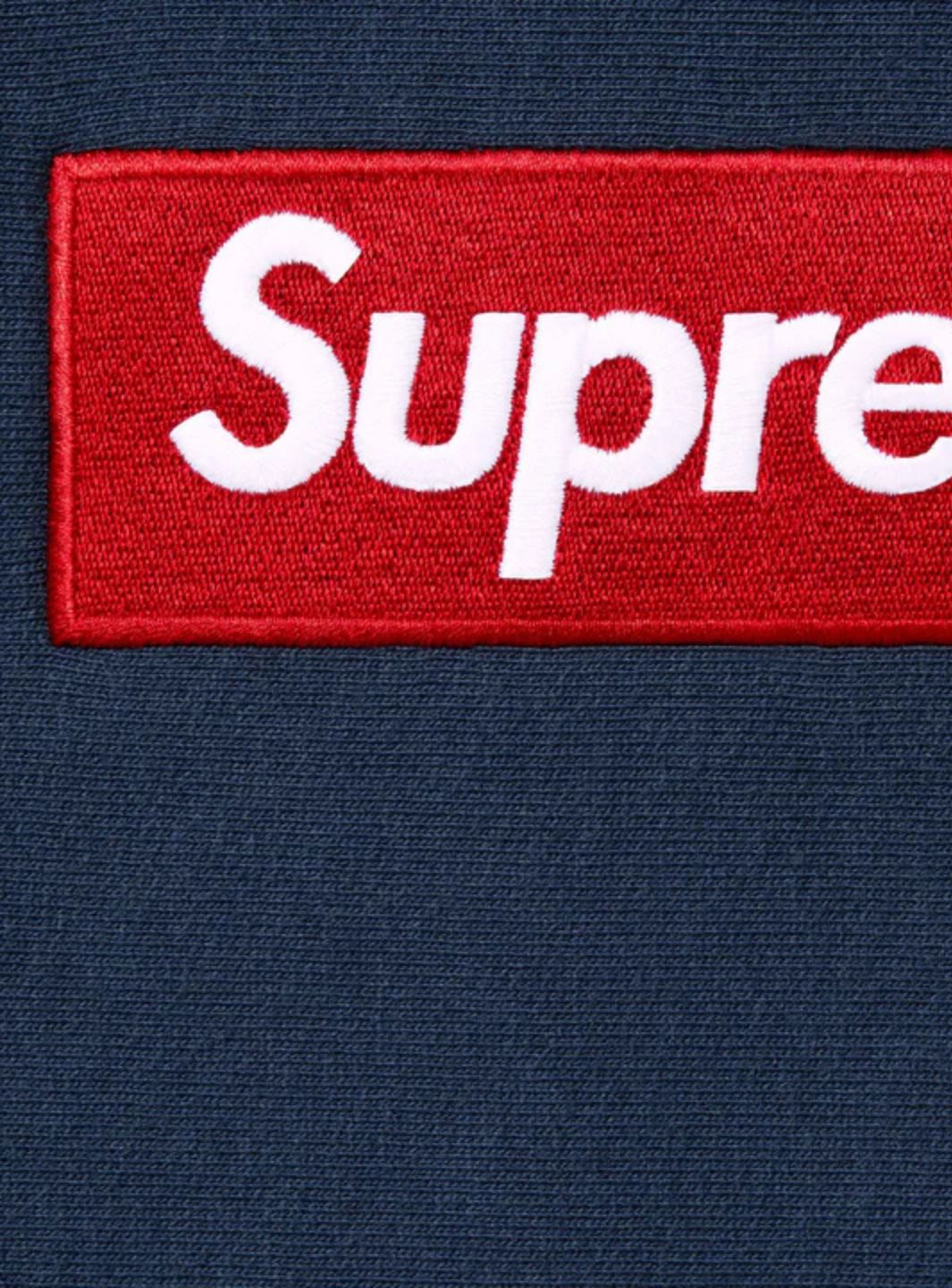 Supreme Box Logo Hooded Sweatshirt Navy (FW24)