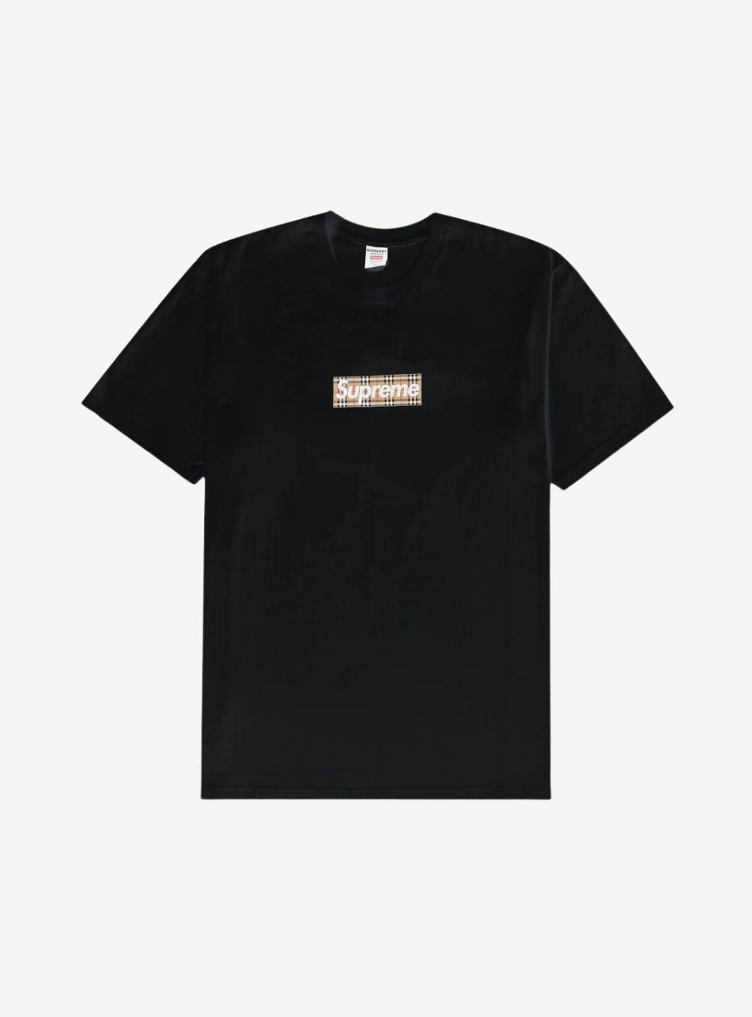 Supreme Burberry Box Logo T-Shirt Black