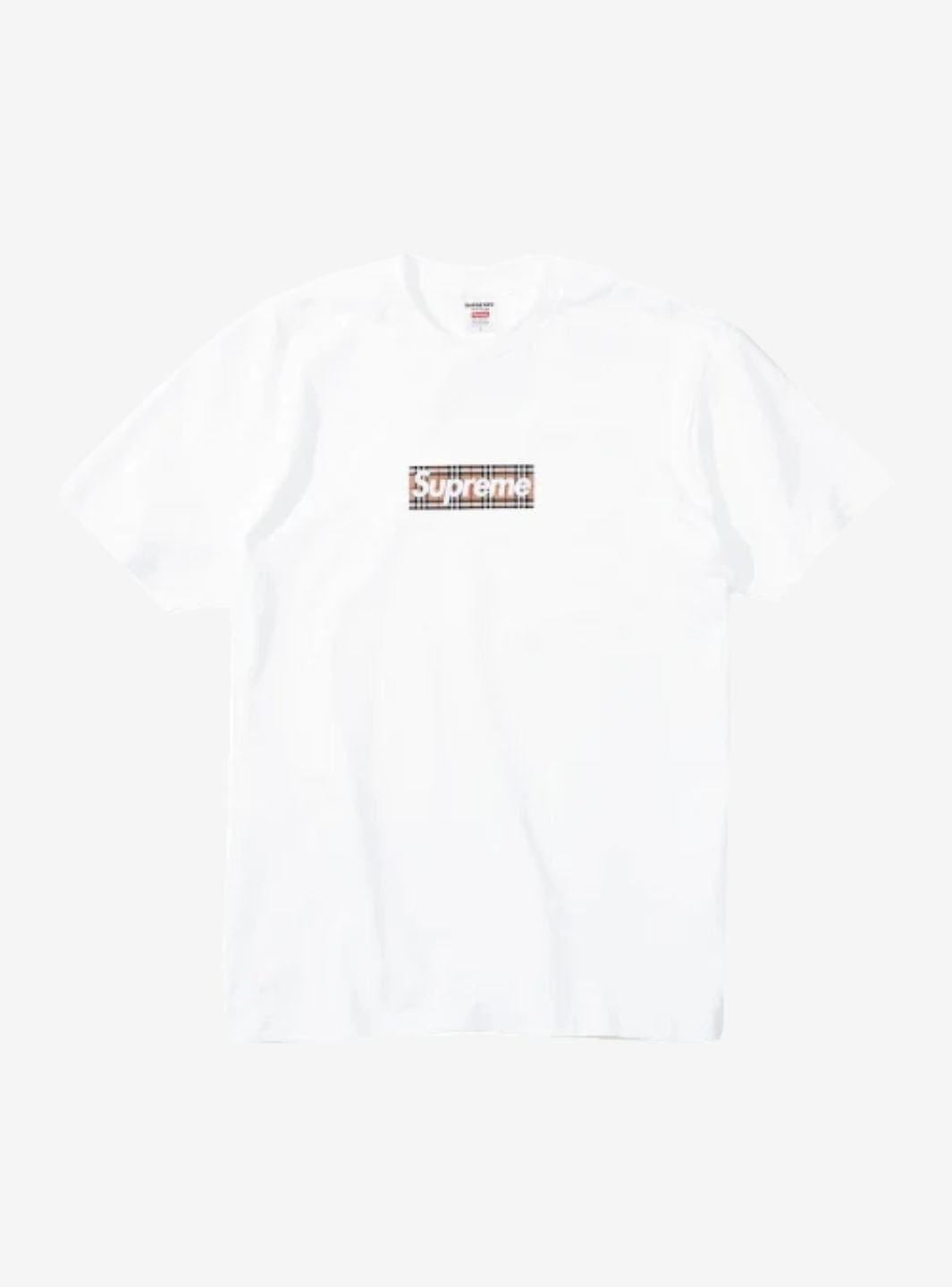 Supreme Burberry Box Logo T-Shirt White