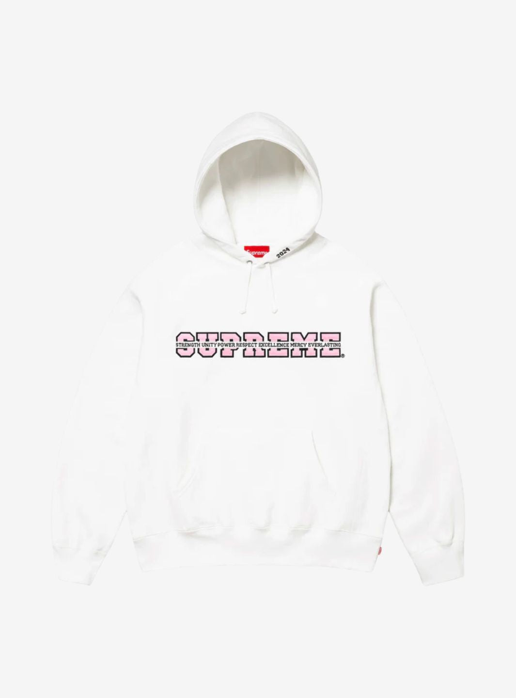 Supreme Collegiate Acronym Hooded Sweatshirt White