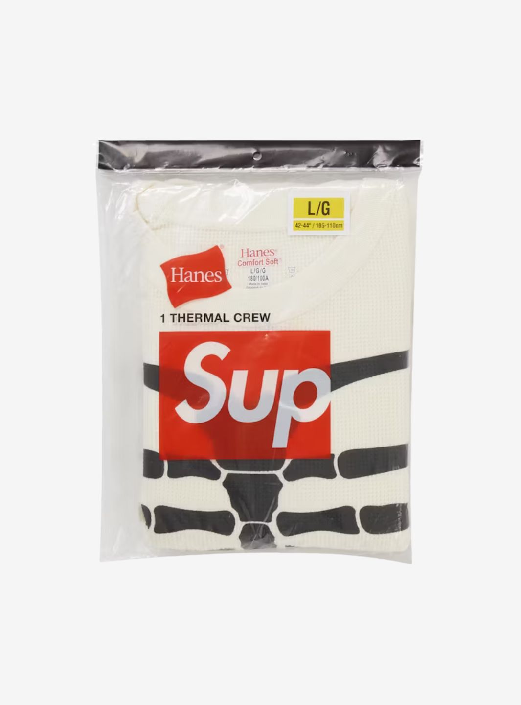 Supreme Hanes Bones Thermal Crew White (FW25)