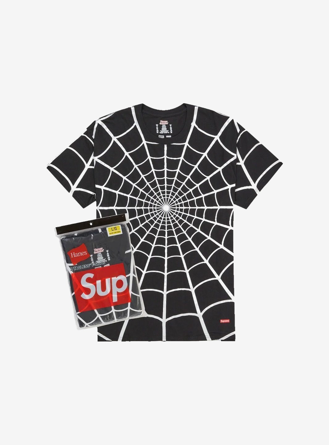 Supreme Hanes Spider-Man Tagless Tees (2 Pack) Black