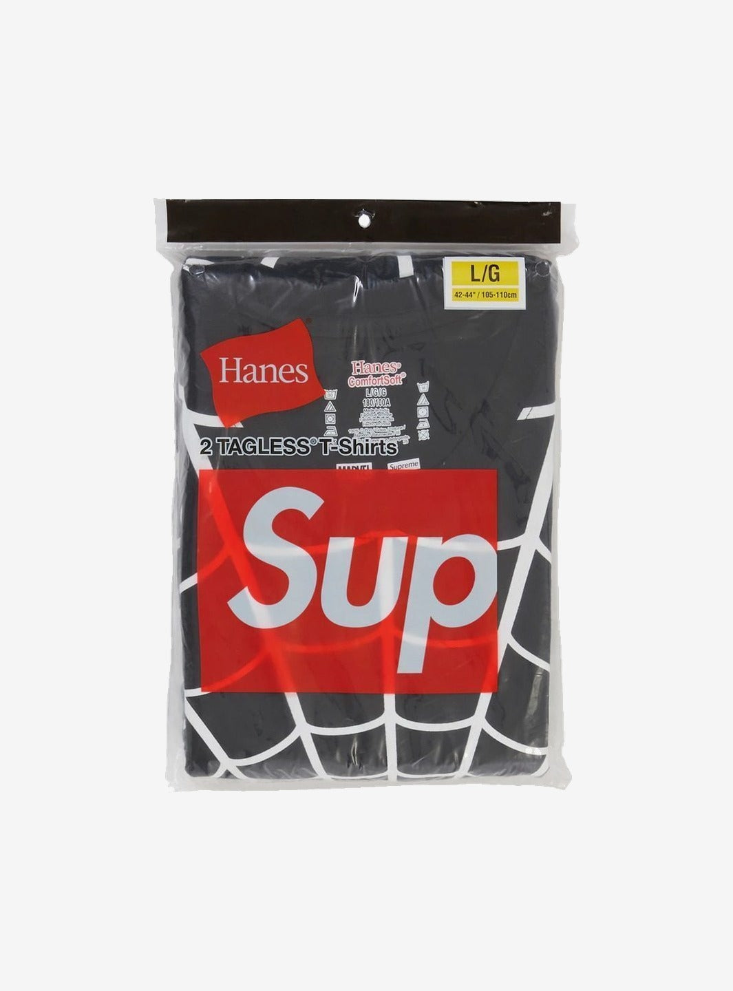 Supreme Hanes Spider-Man Tagless Tees (2 Pack) Black