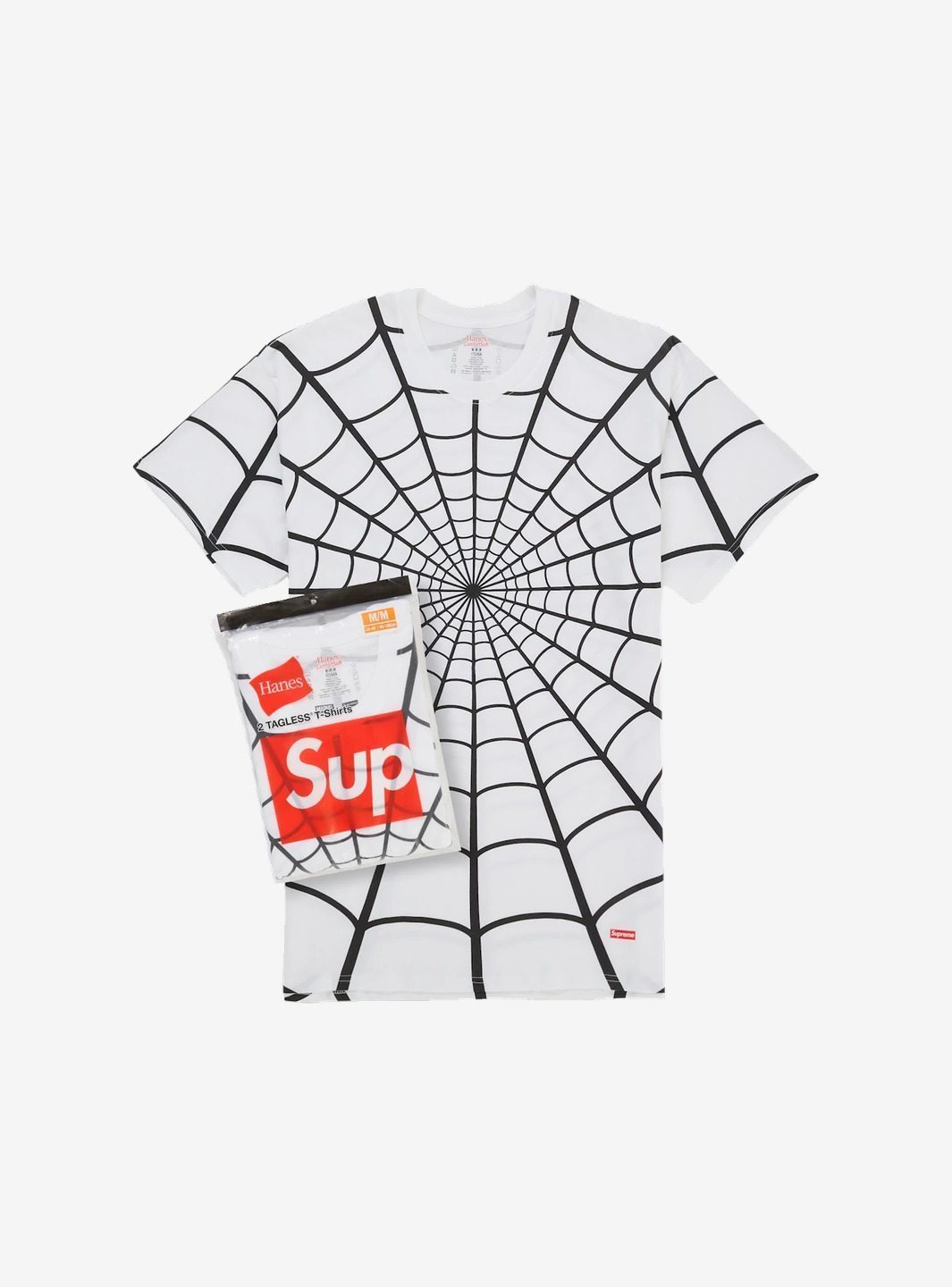 Supreme Hanes Spider-Man Tagless Tees (2 Pack) White