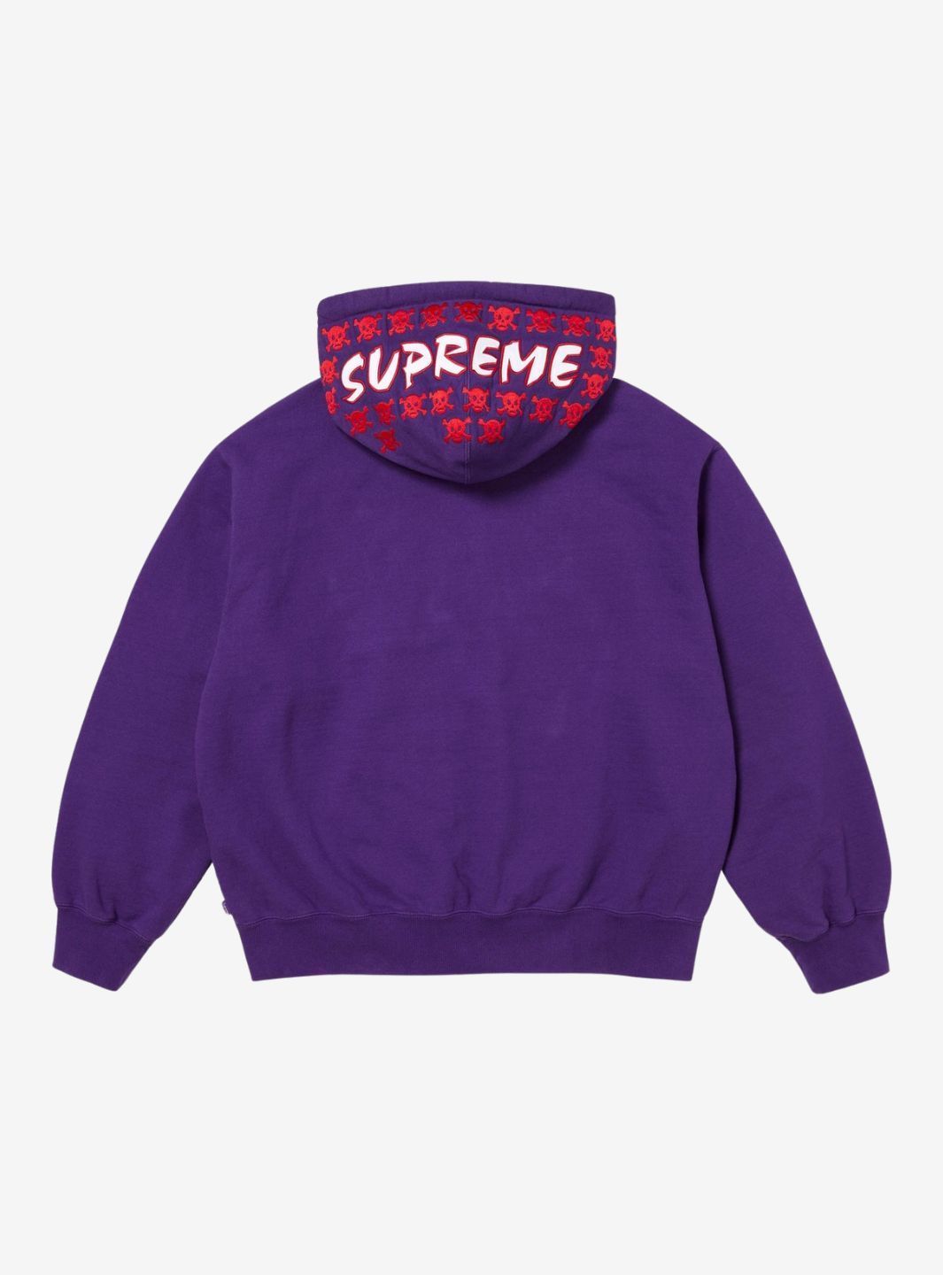 Supreme League Champs Zip Up Hooded Sweatshirt Purple