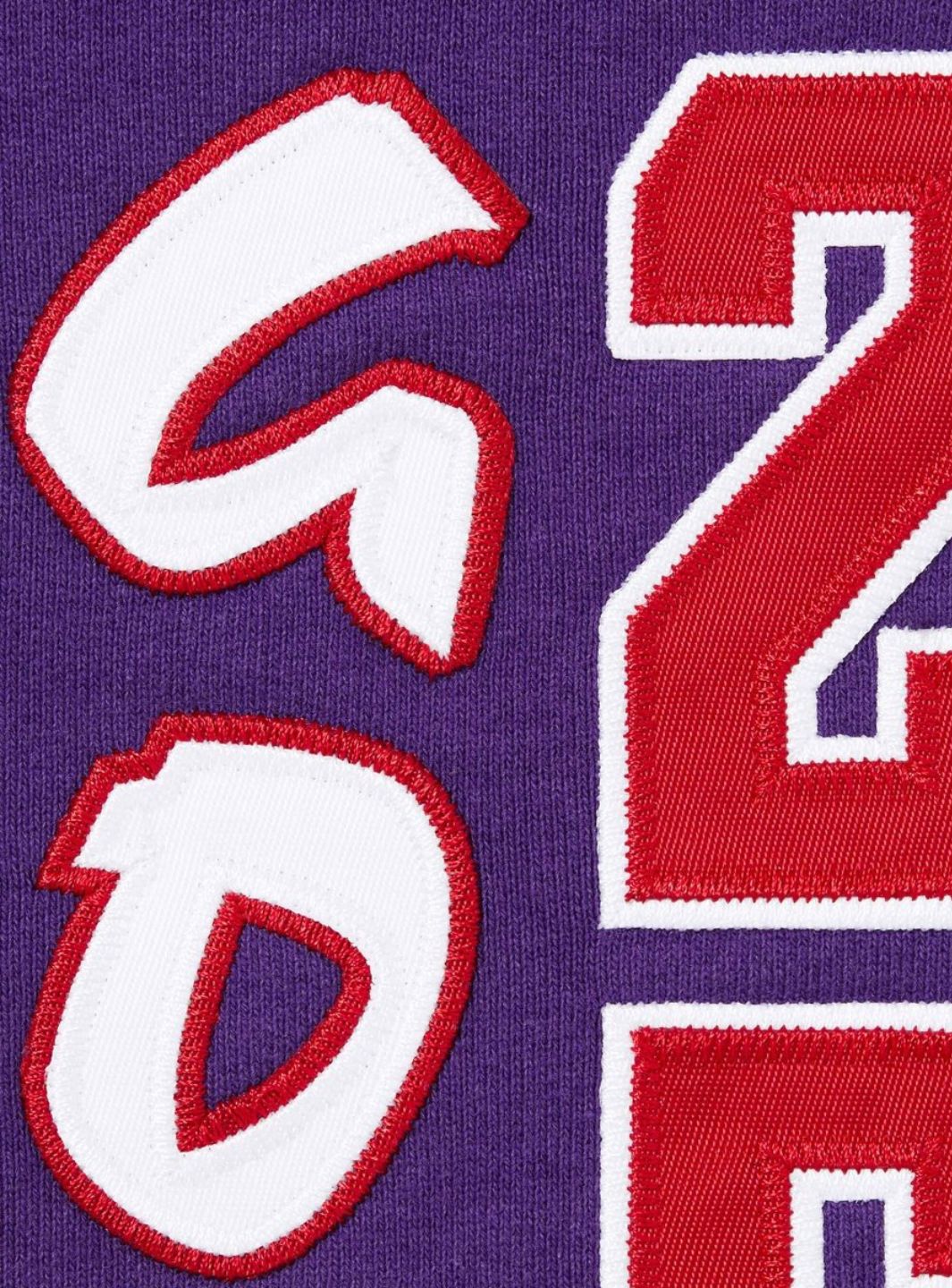 Supreme League Champs Zip Up Hooded Sweatshirt Purple