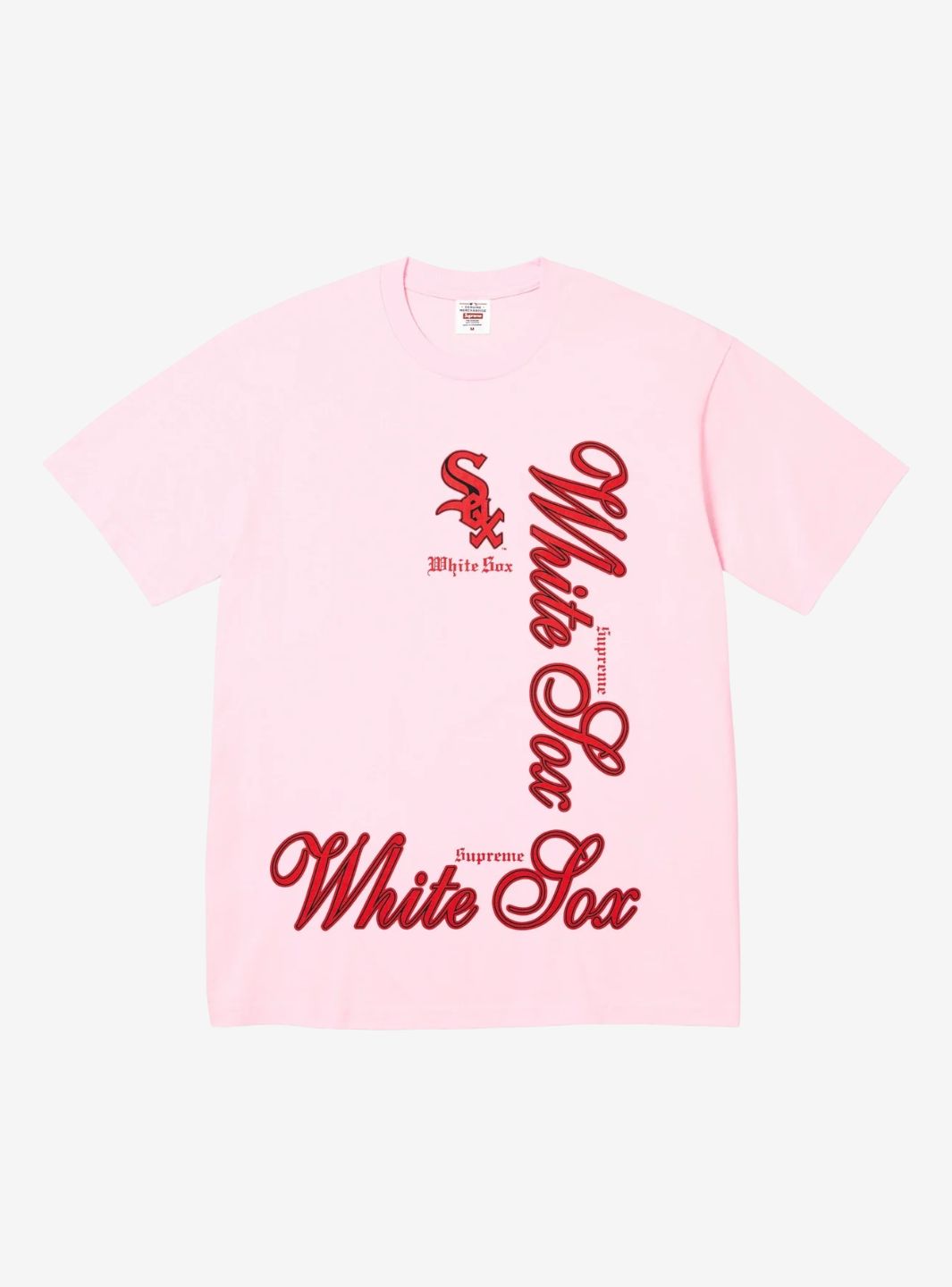 Supreme MLB Teams Sox T-Shirt Light Pink