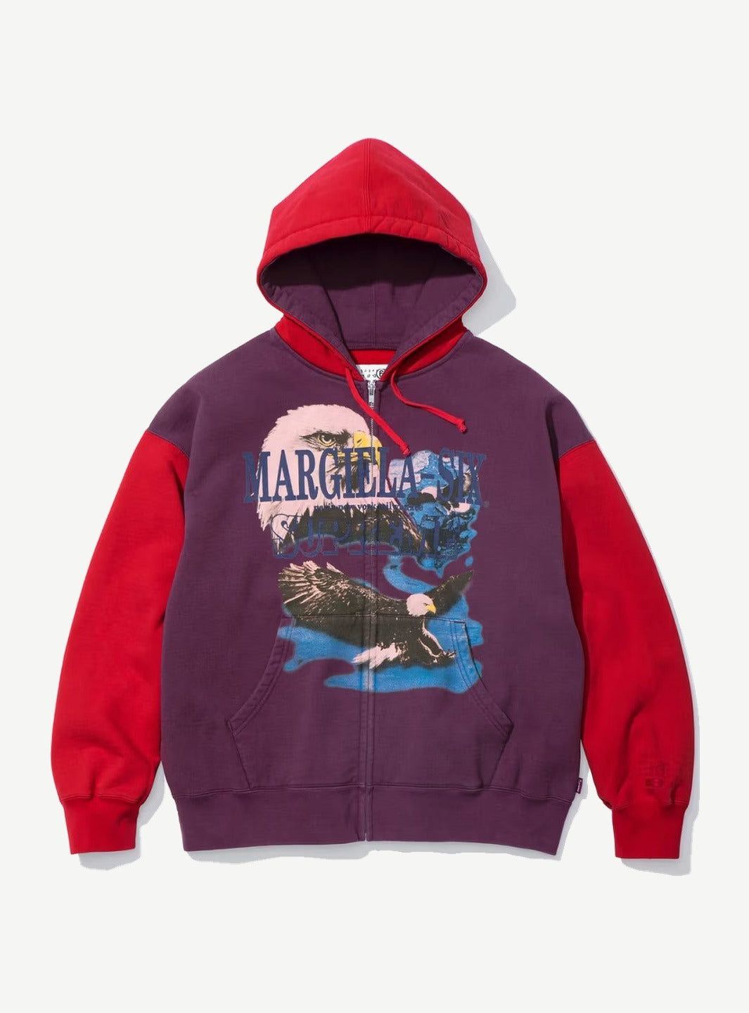 Supreme MM6 Maison Margiela Eagle Zip Up Hooded Sweatshirt Purple