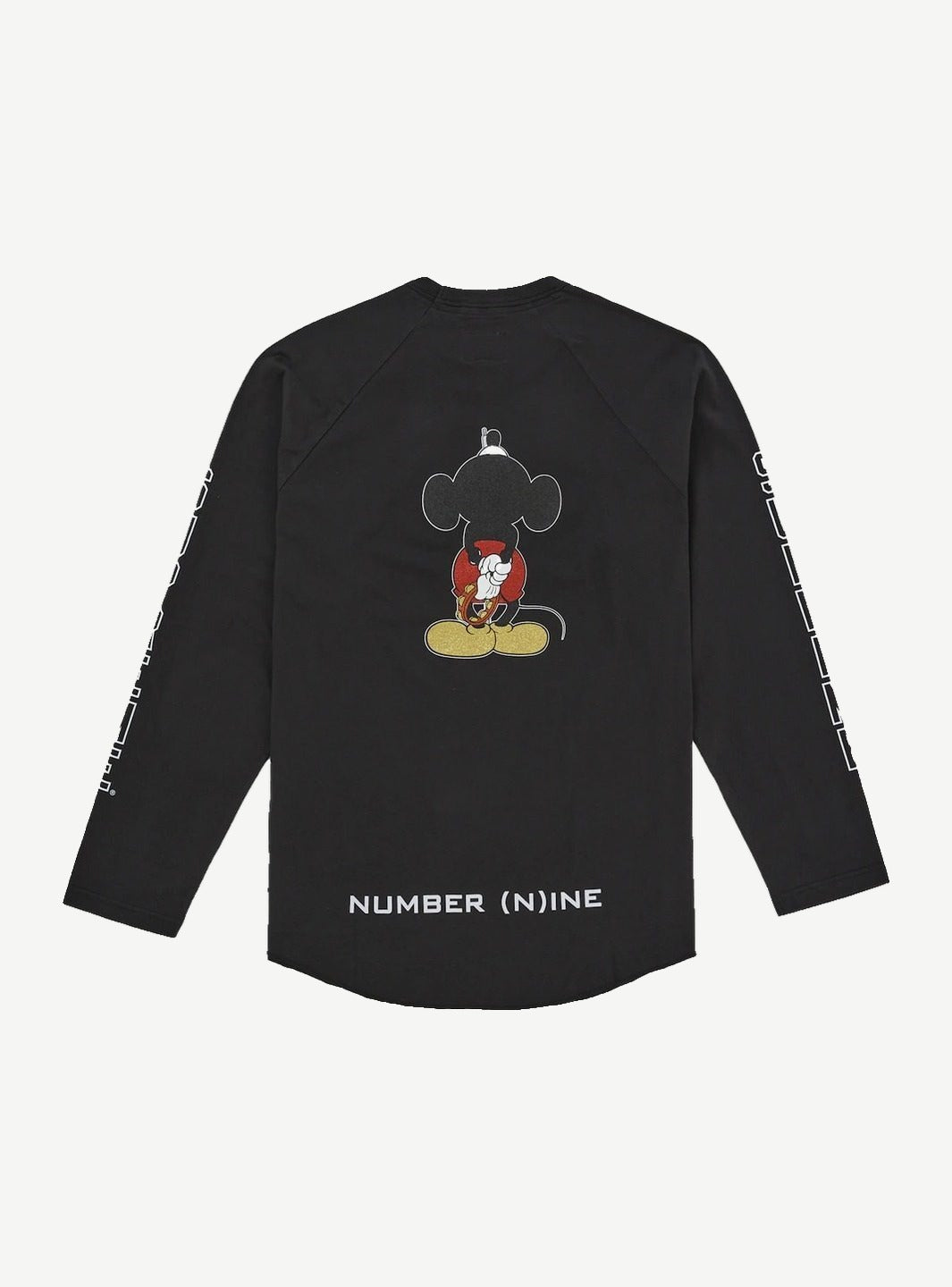 Supreme Number (N)ine Mickey Raglan L/S Top Black