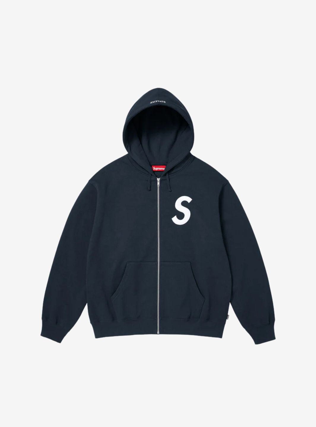 Supreme S Logo Zip Up Hooded Sweatshirt Navy (FW25)