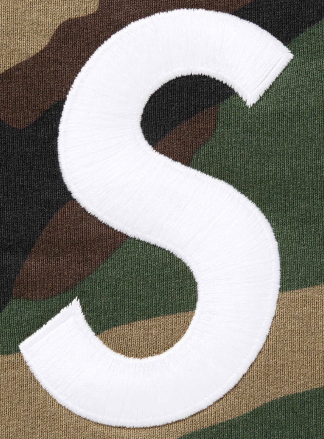Supreme S Logo Zip Up Hooded Sweatshirt Woodland Camo (FW25)