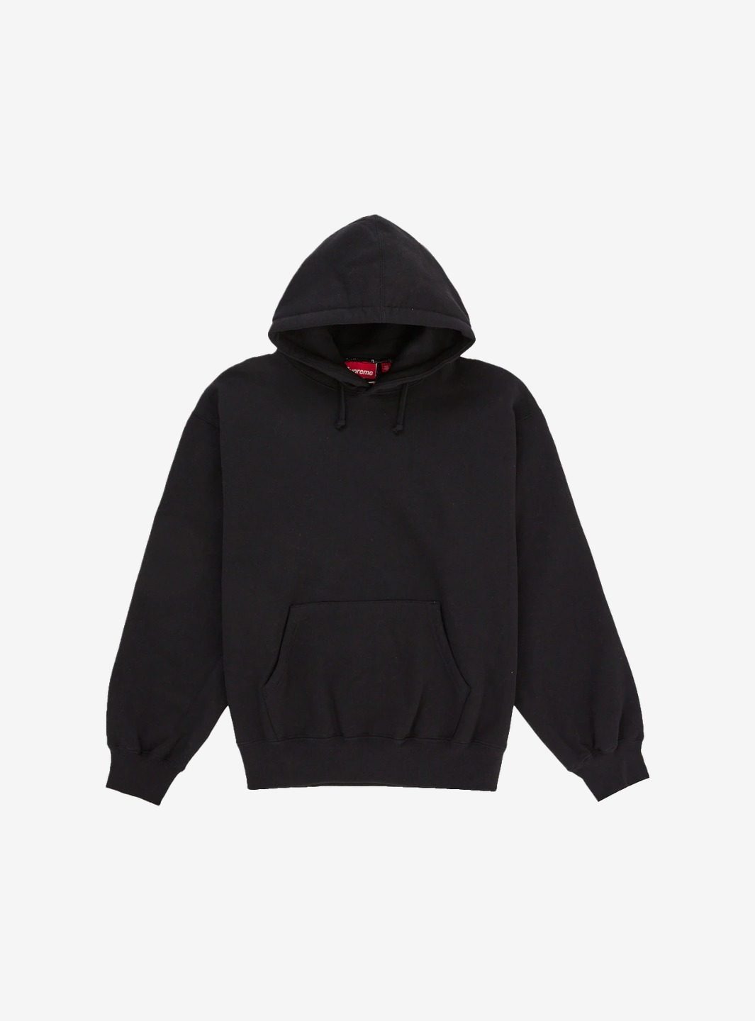 Supreme Satin Applique Hooded Sweatshirt (SS26) Black