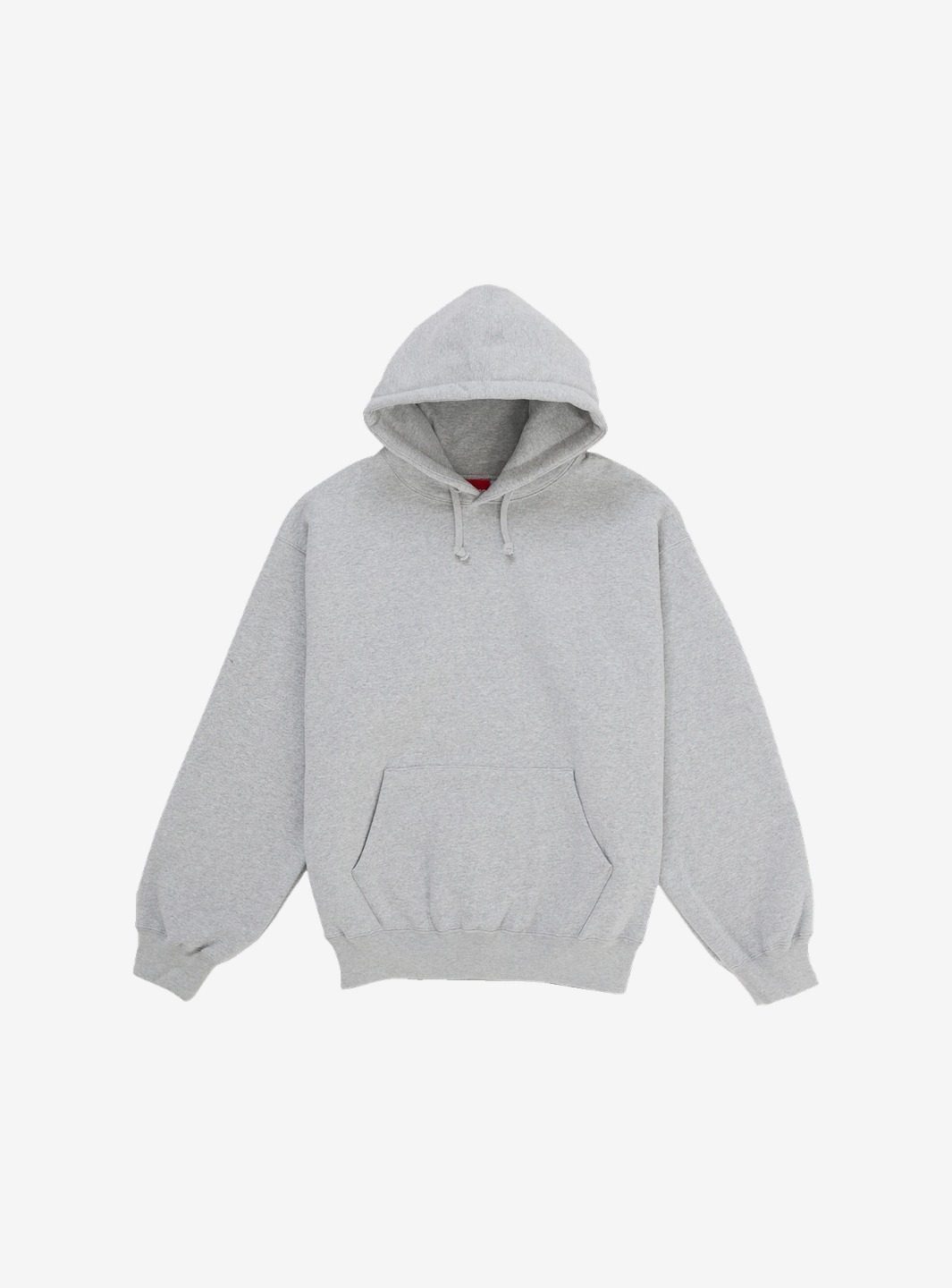 Supreme Satin Applique Hooded Sweatshirt (SS26) Heather Grey