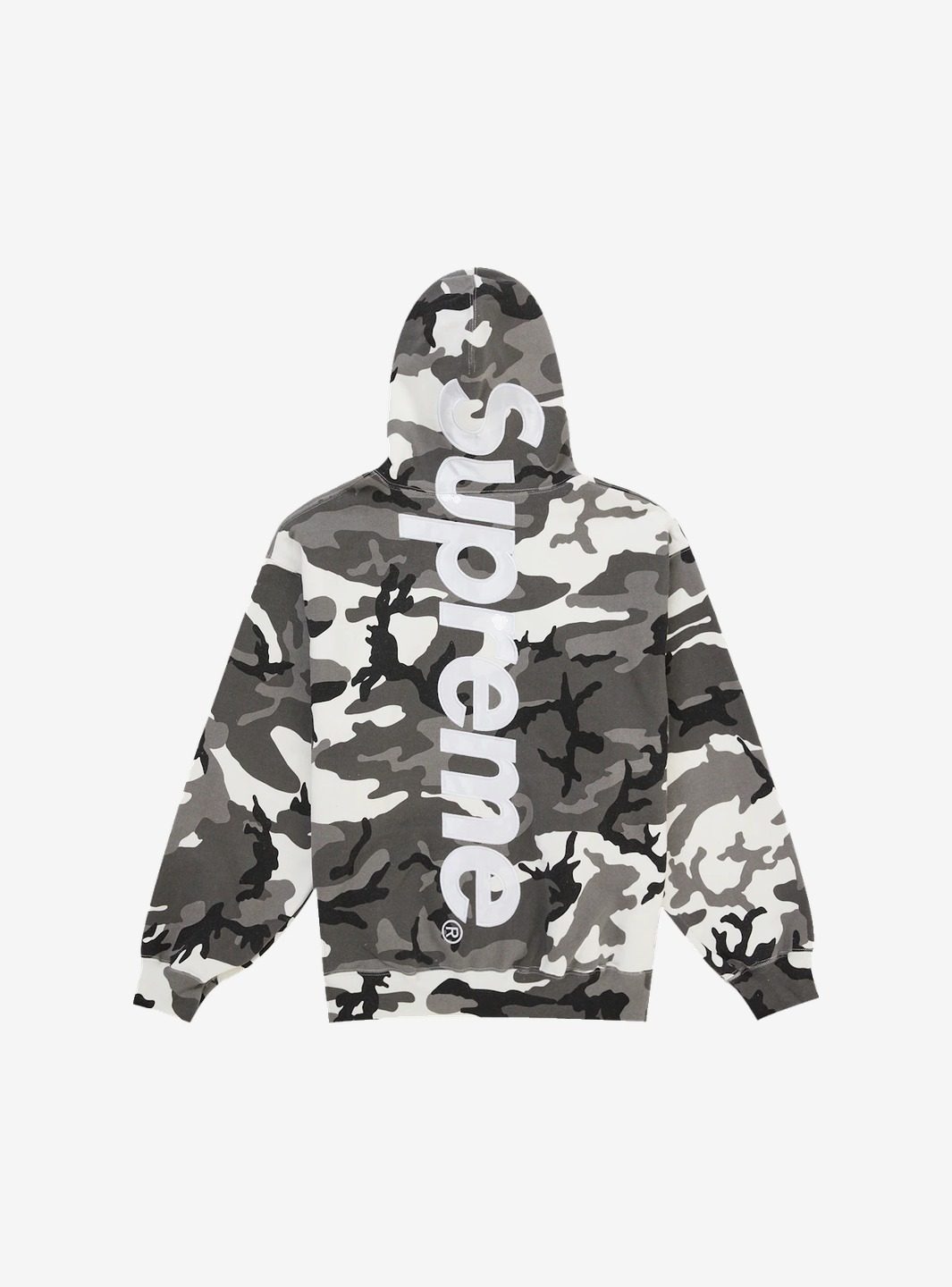 Supreme Satin Applique Hooded Sweatshirt (SS26) Snow Camo