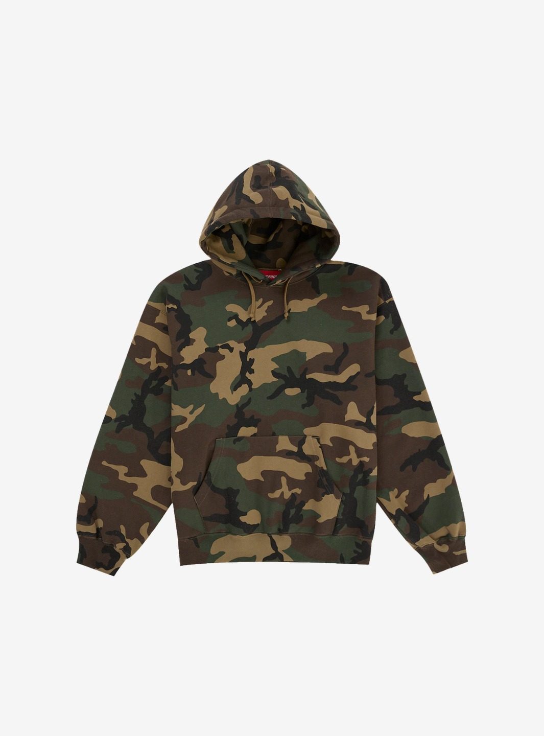 Supreme Satin Applique Hooded Sweatshirt (SS26) Woodland Camo