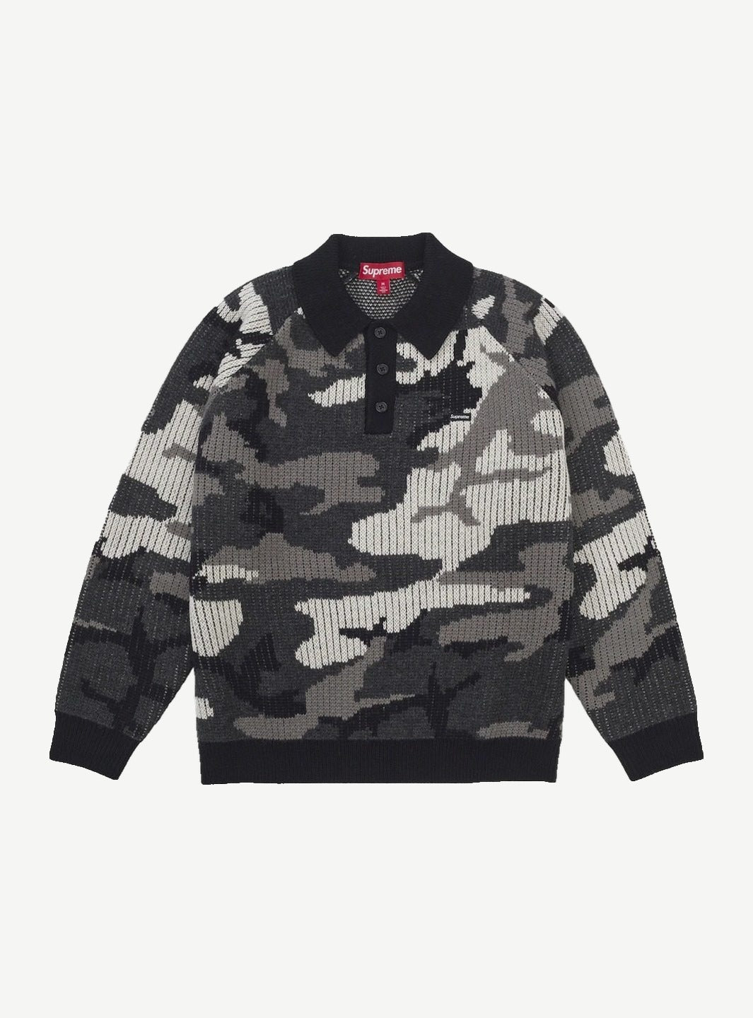 Supreme Small Box Polo Sweater (FW25) Snow Camo