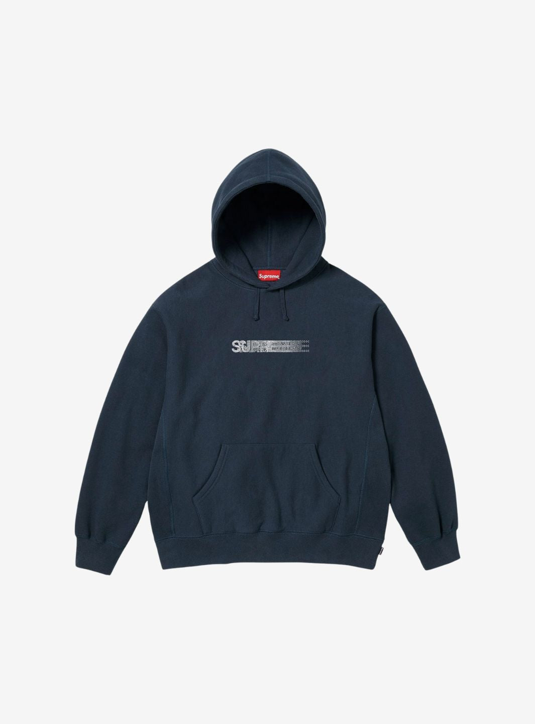 Supreme Swarovski Motion Logo Hooded Sweatshirt Navy
