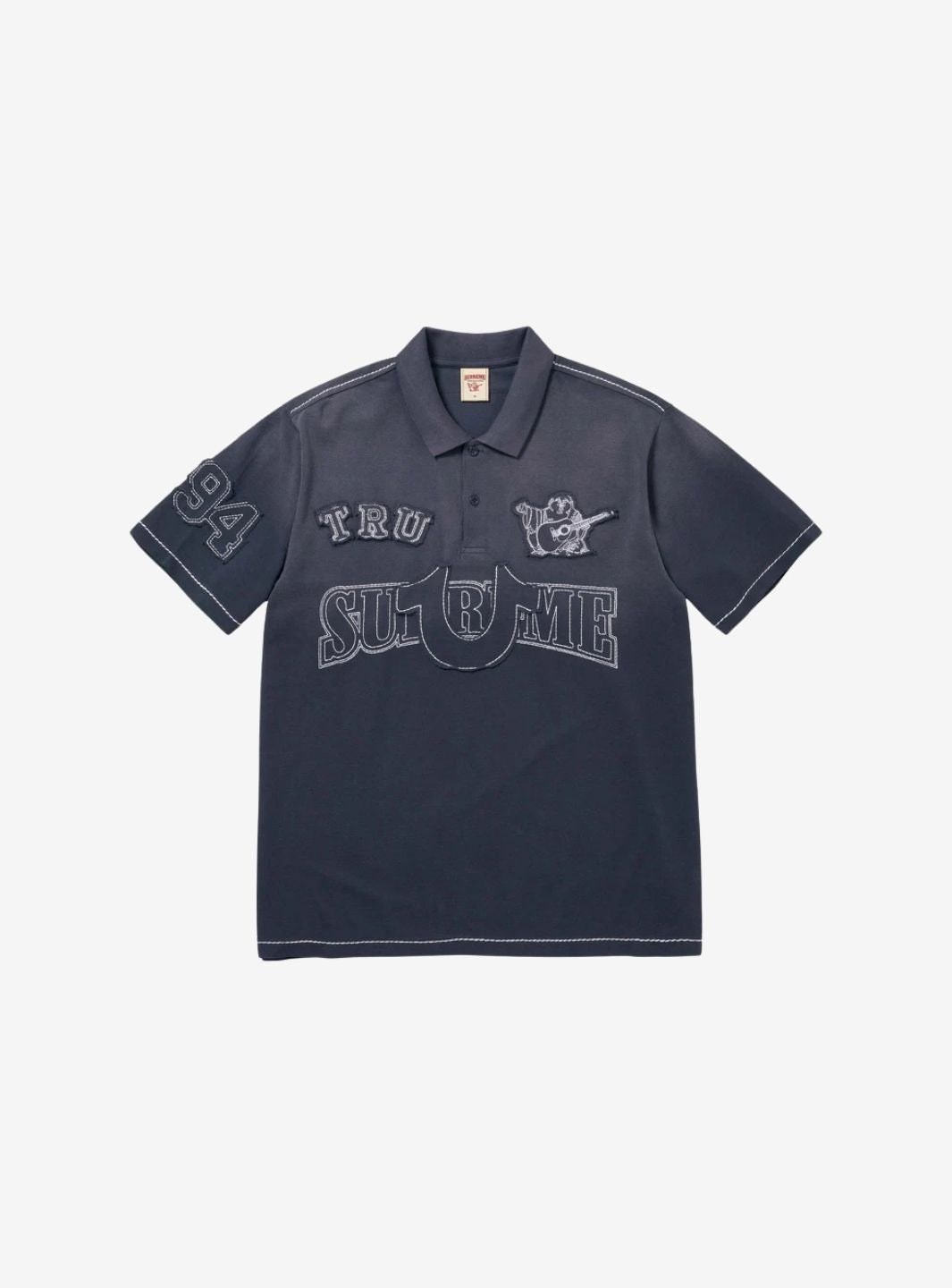 Supreme True Religion Applique Polo Navy