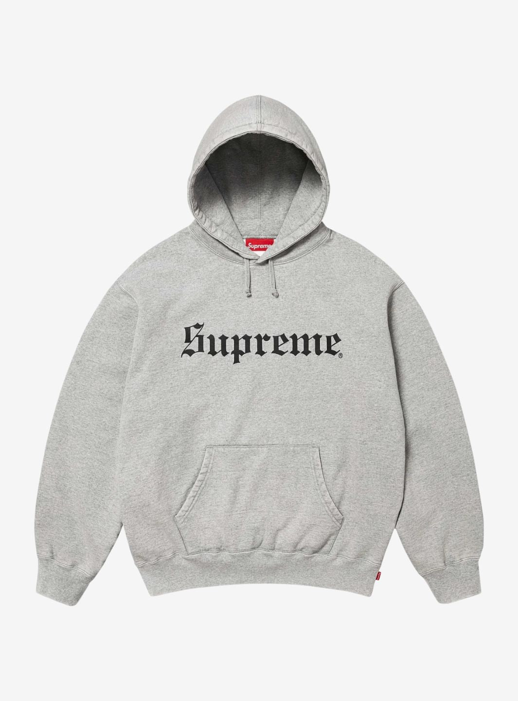 Supreme Washed Old English Hooded Sweatshirt Grey