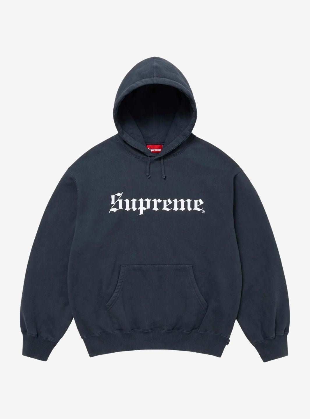 Supreme Washed Old English Hooded Sweatshirt Navy