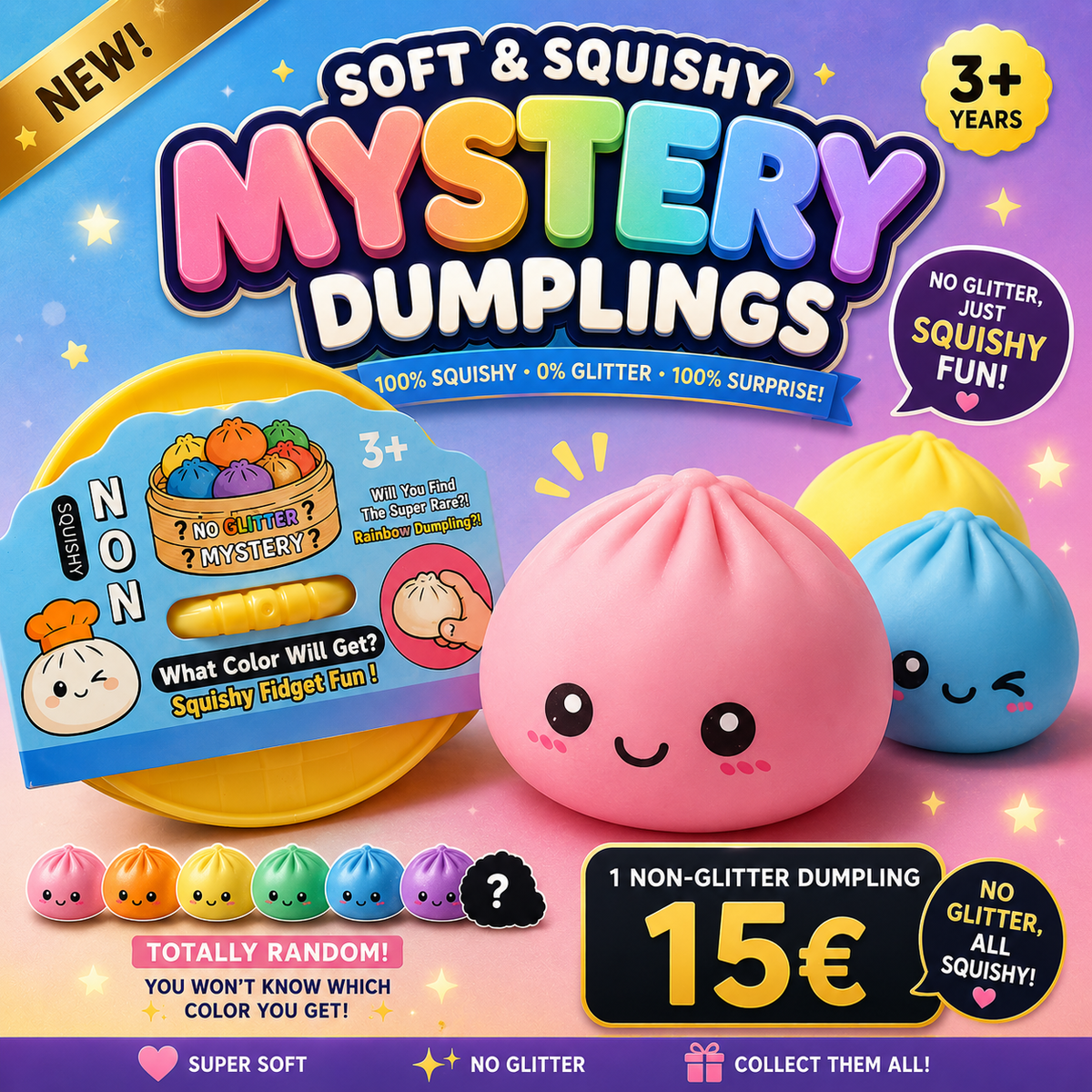 Viral Squishy Dumplings Colorati