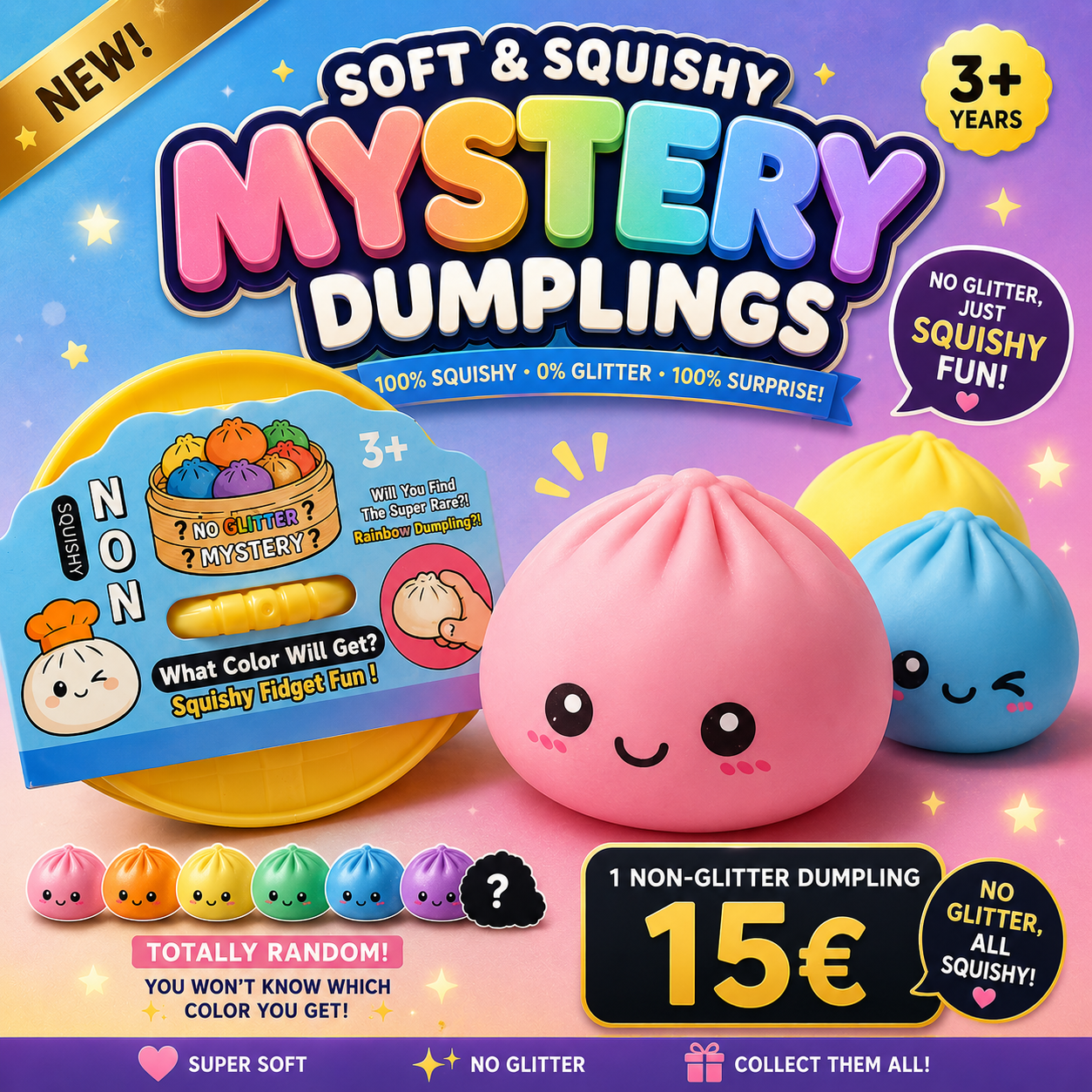 Viral Squishy Dumplings Colorati
