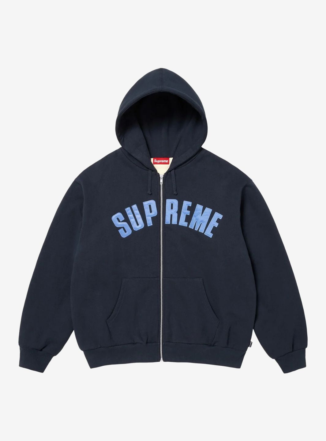 Supreme Arc Thermal Lined Zip Up Hooded Sweatshirt Navy