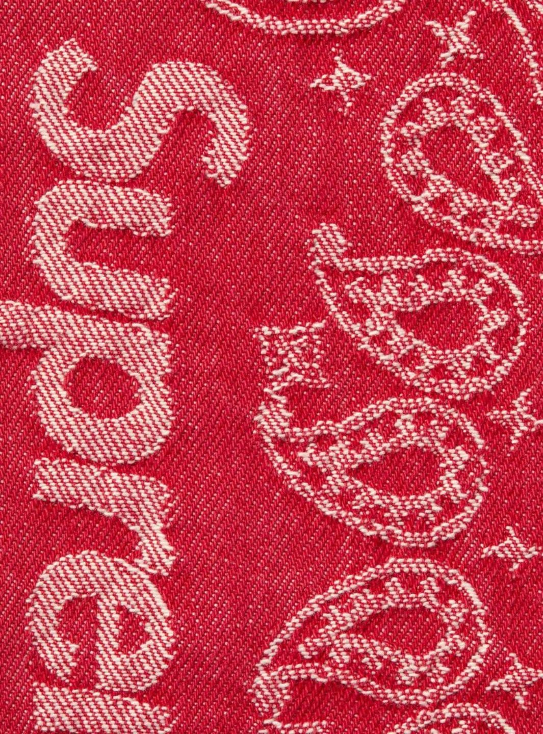 Supreme Bandana Jacquard Baggy Jeans Red