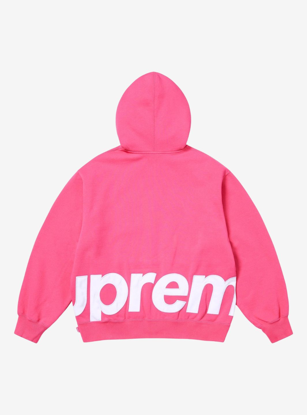 Supreme Big Logo Zip Up Hooded Sweatshirt Magenta