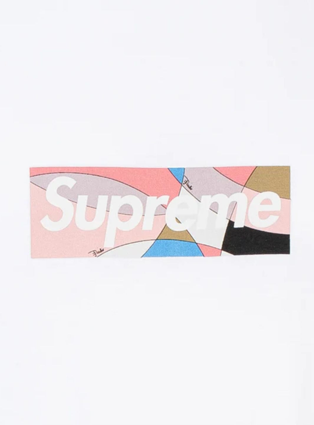 Supreme Emilio Pucci Box Logo T-Shirt White/Dusty Pink