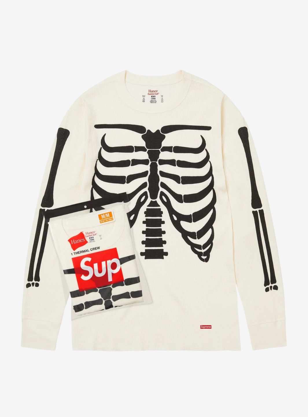 Supreme Hanes Bones Thermal Crew White (FW25)