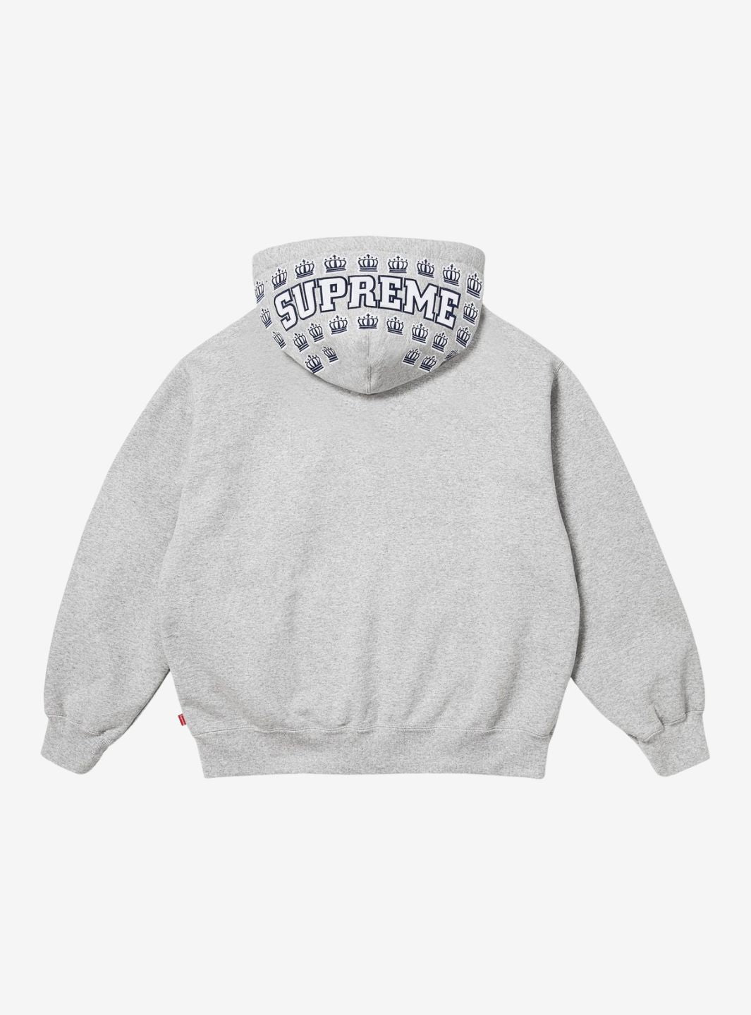 Supreme League Champs Zip Up Hooded Sweatshirt Grey