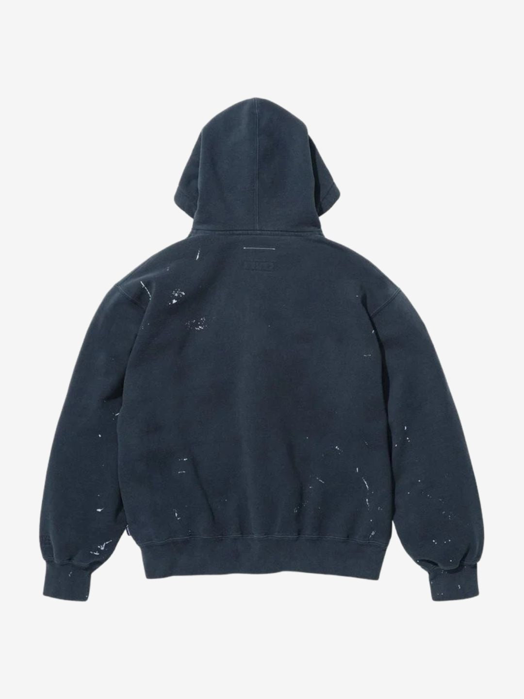 Supreme MM6 Maison Margiela Box Logo Zip Up Hooded Sweatshirt Navy Blue
