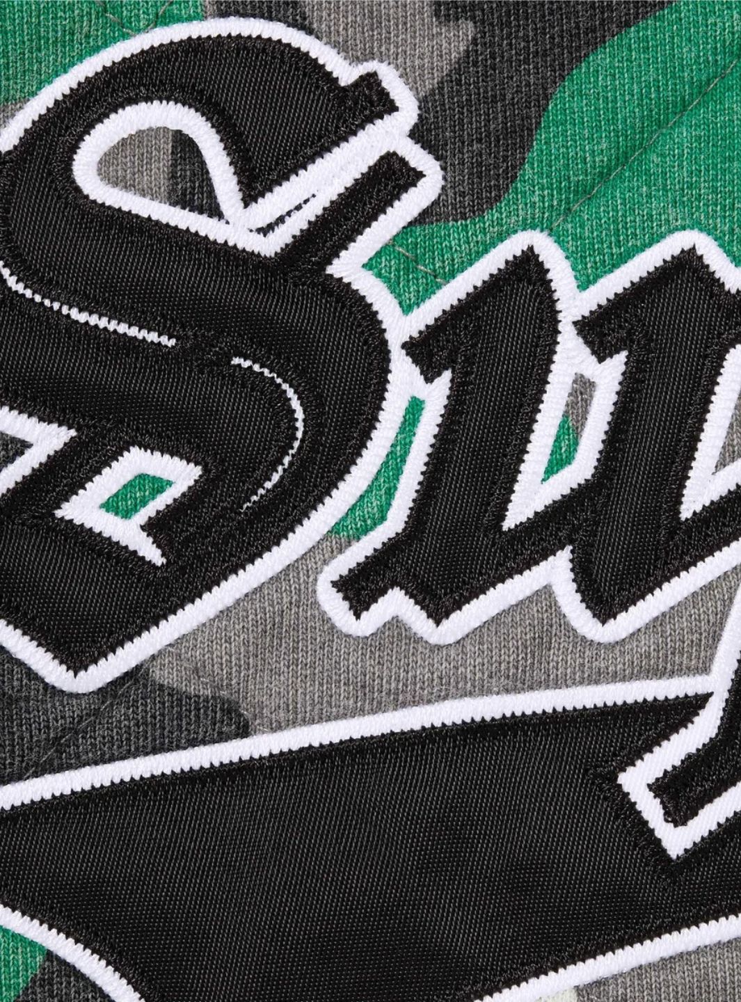 Supreme Quilted Zip Up Hooded Sweatshirt Green Camo