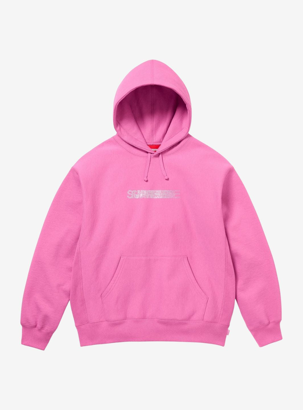 Supreme Swarovski Motion Logo Hooded Sweatshirt Pink