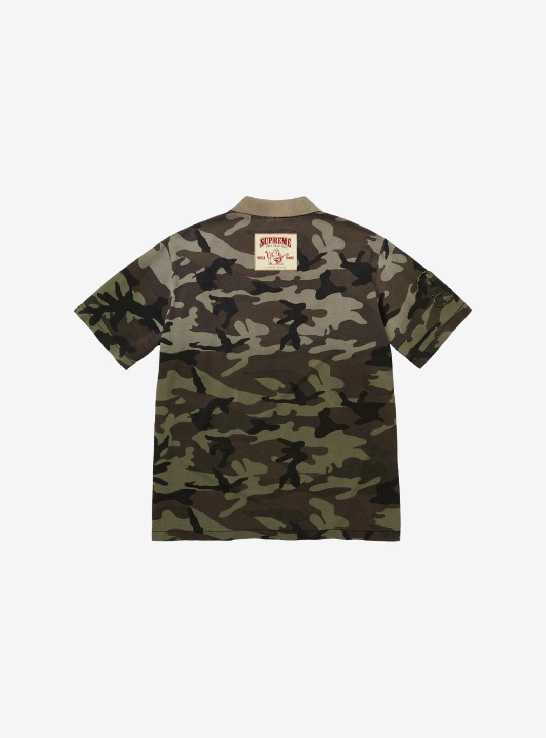 Supreme True Religion Applique Polo Olive Camo