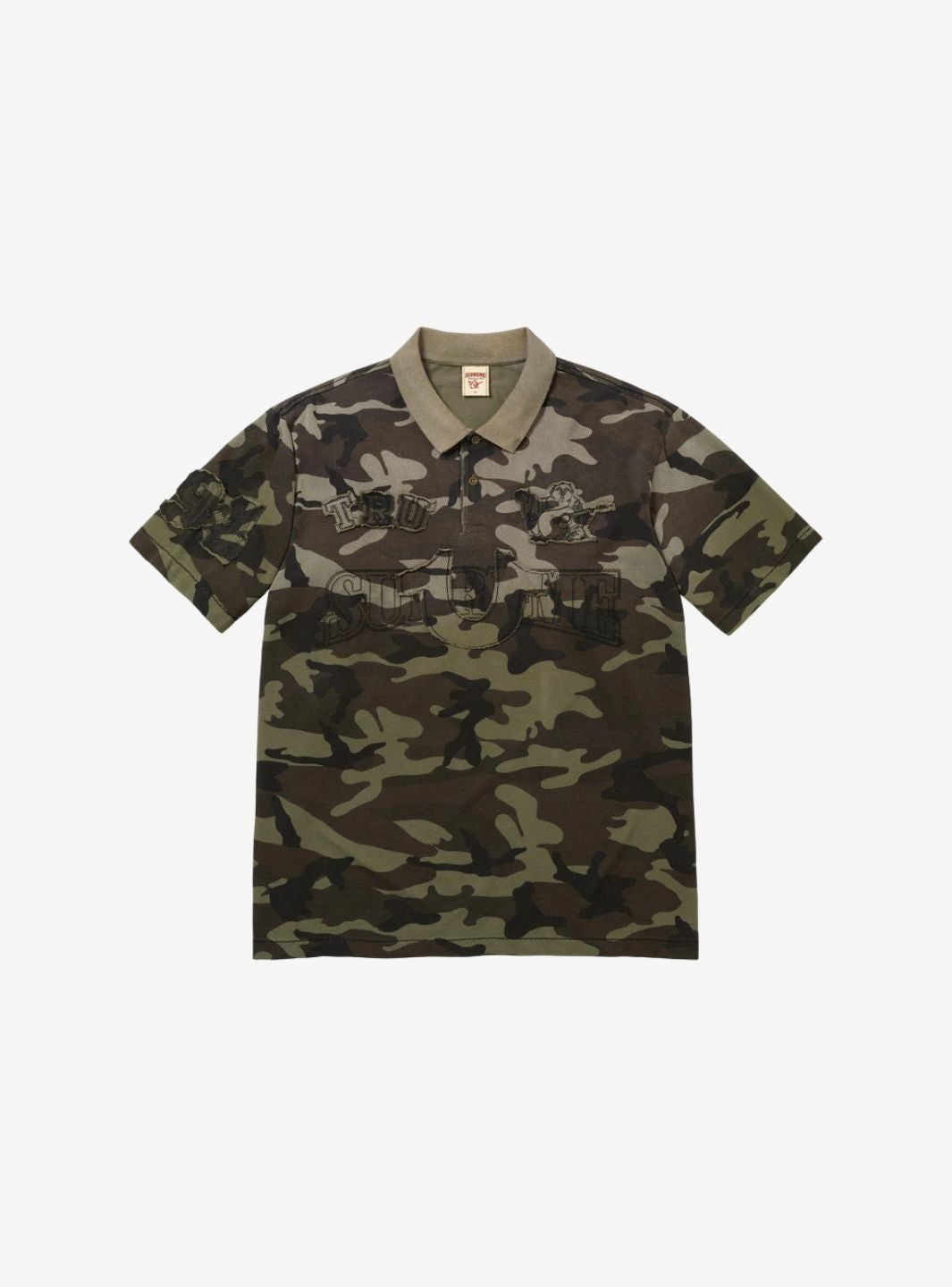 Supreme True Religion Applique Polo Olive Camo