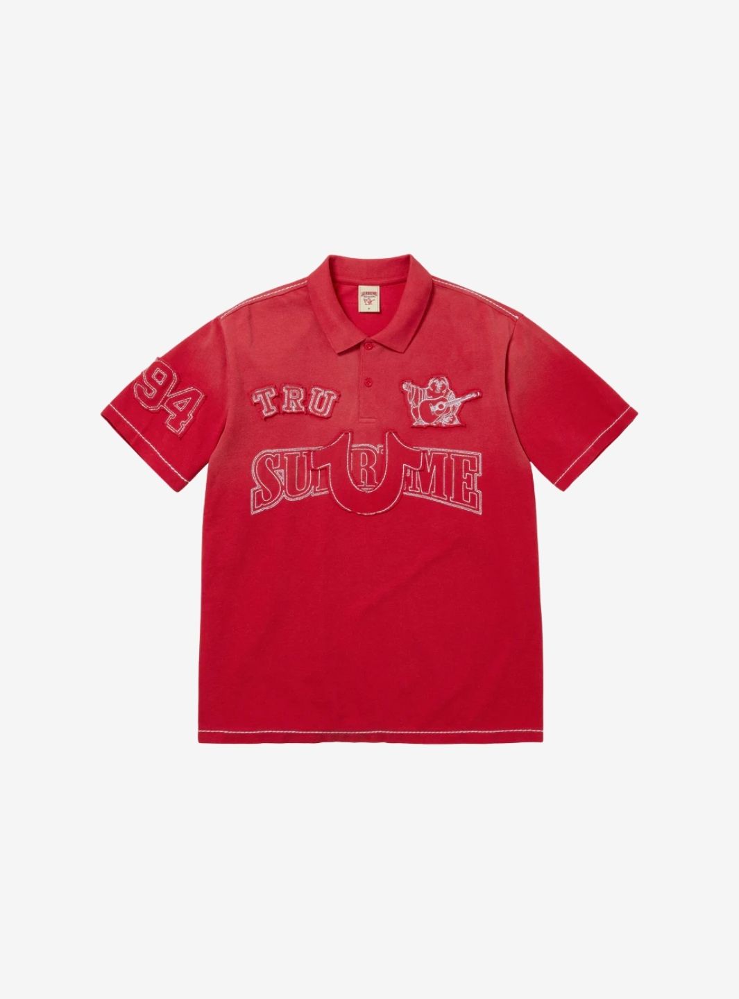 Supreme True Religion Applique Polo Red