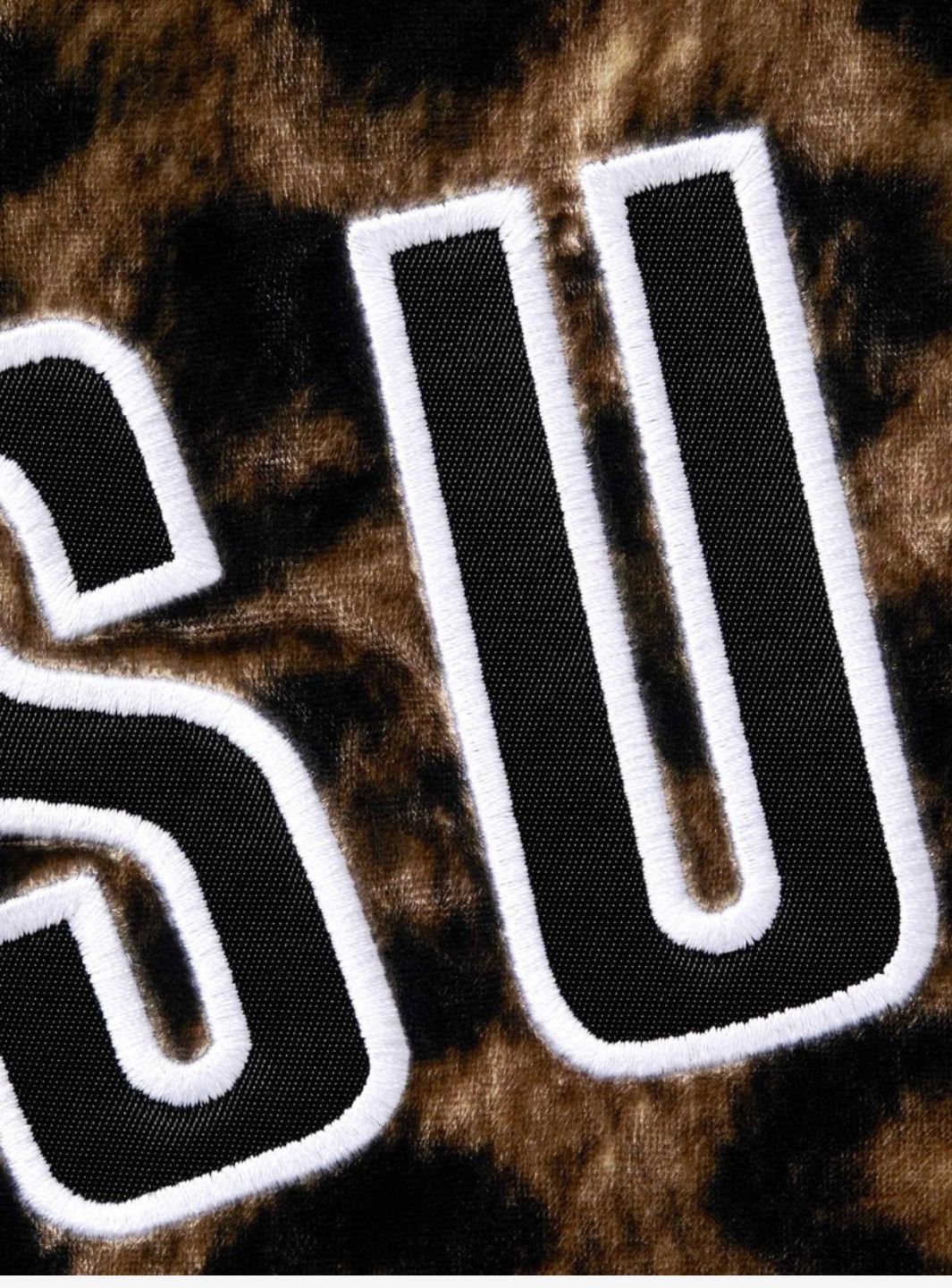 Supreme Velvet Baseball Jersey Leopard