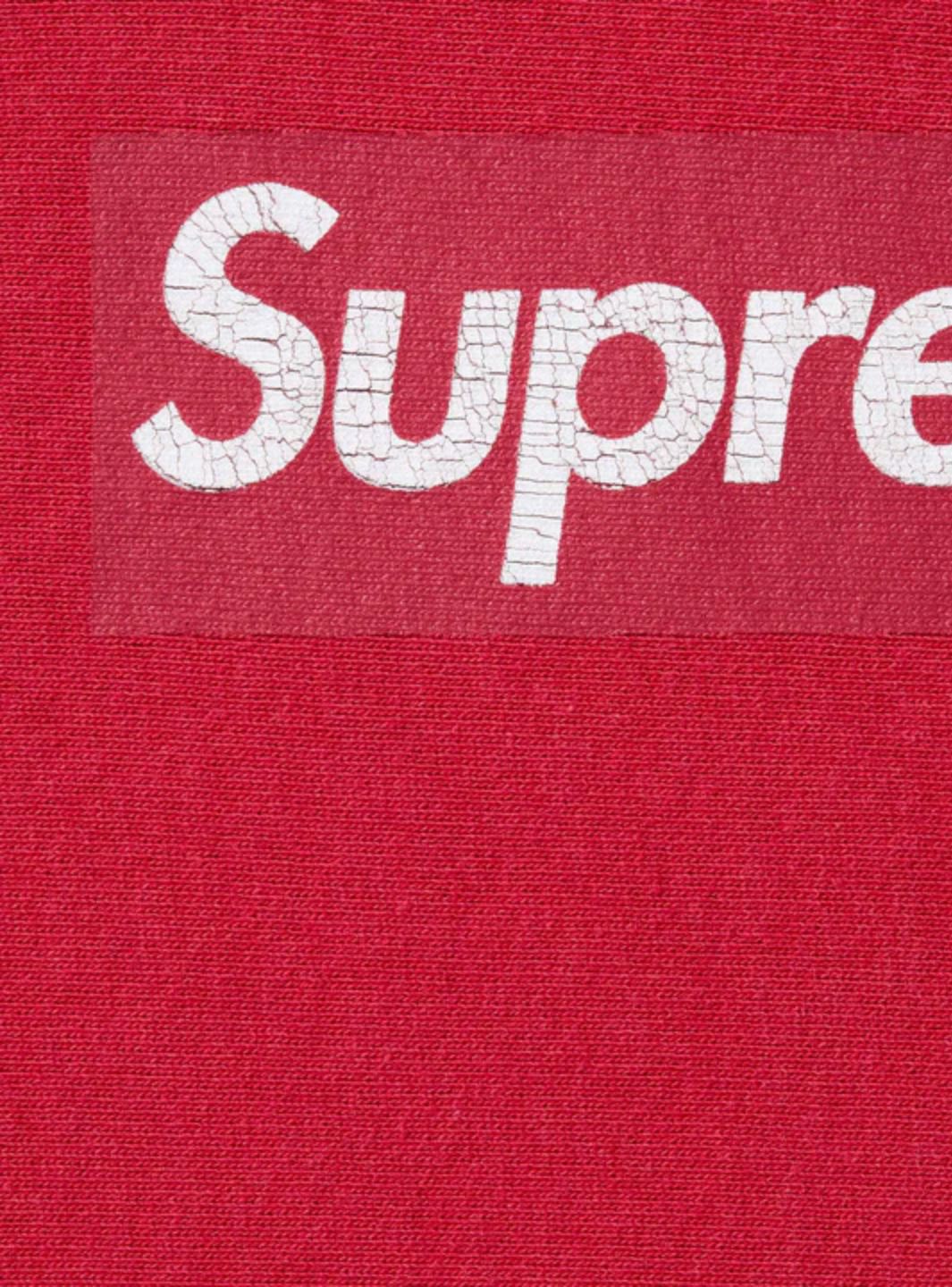 Supreme Washed Box Logo Crewneck Red