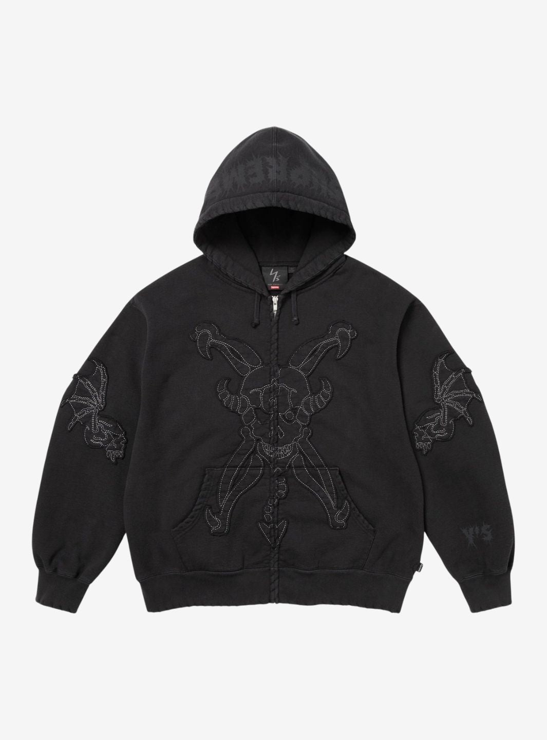 Supreme Y's by Yohji Yamamoto Zip Up Hooded Sweatshirt Black