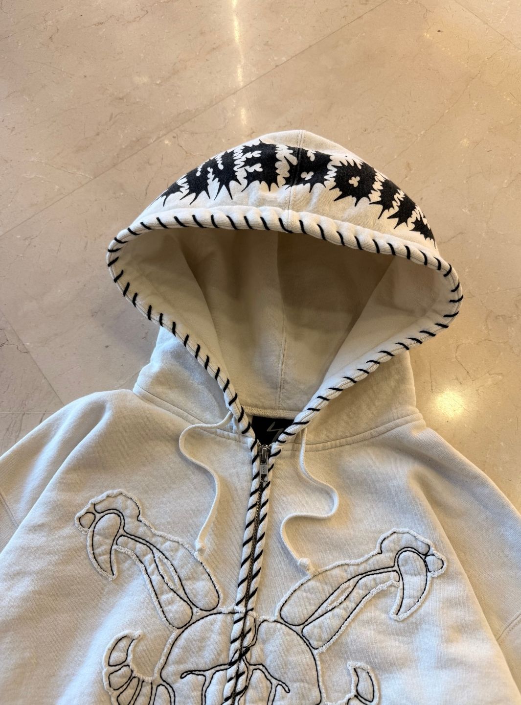 Supreme Y's by Yohji Yamamoto Zip Up Hooded Sweatshirt Natural